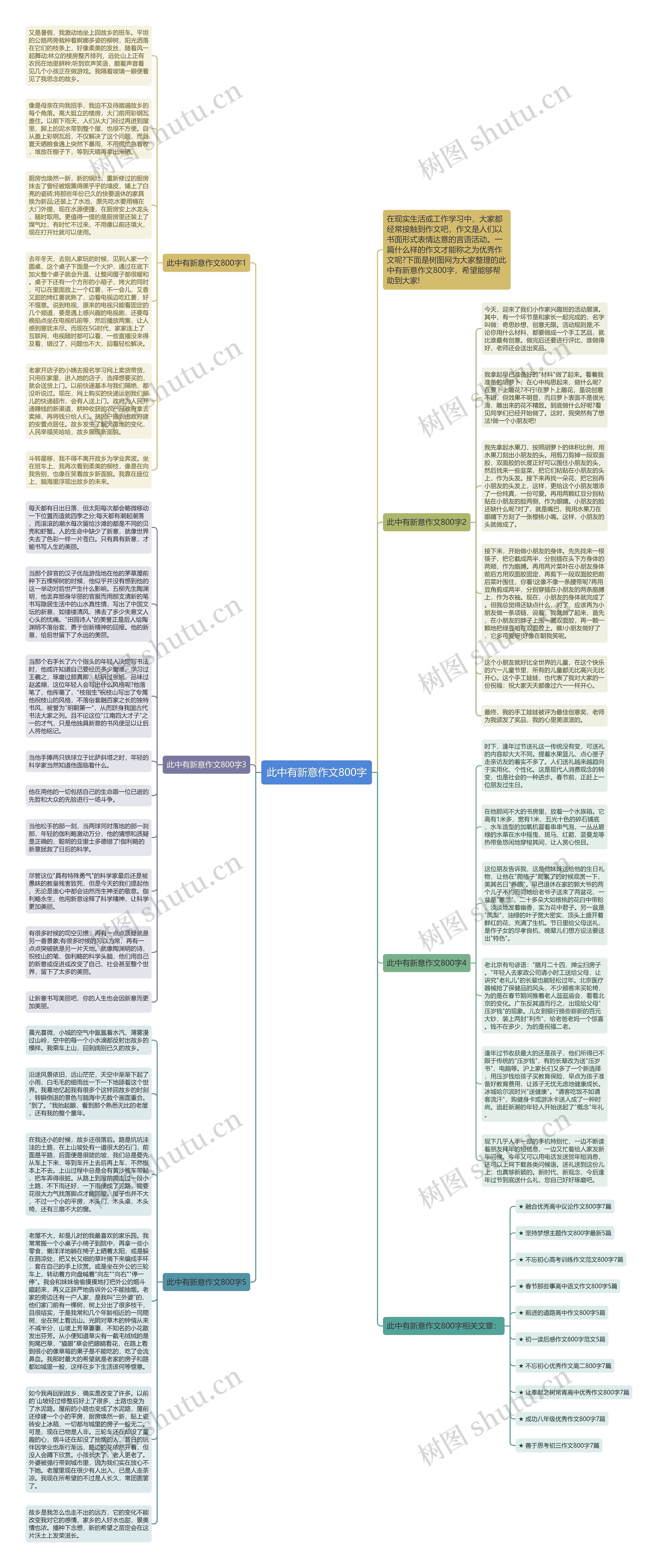 此中有新意作文800字思维导图