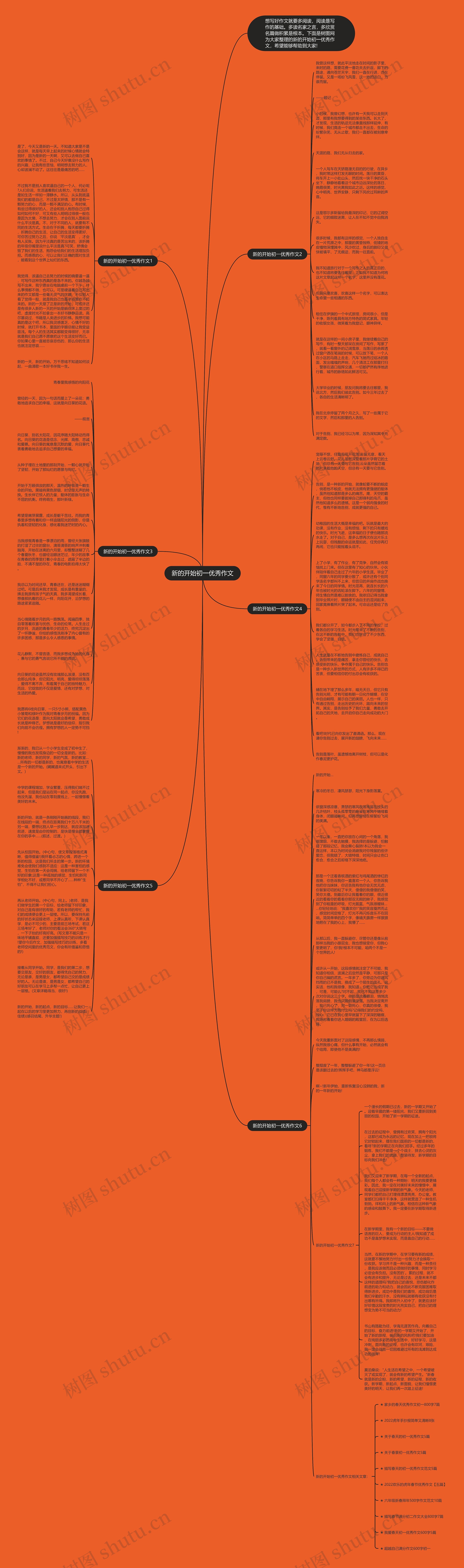 新的开始初一优秀作文思维导图