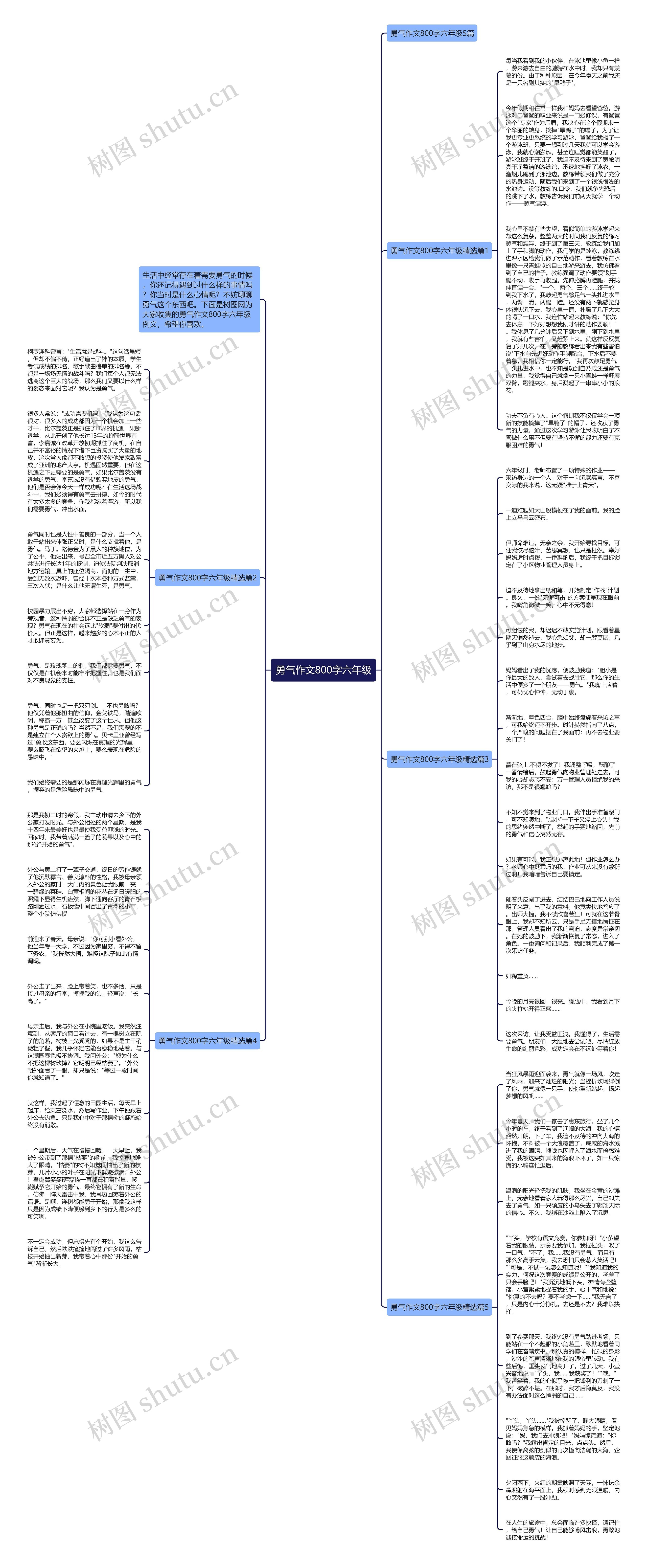 勇气作文800字六年级思维导图