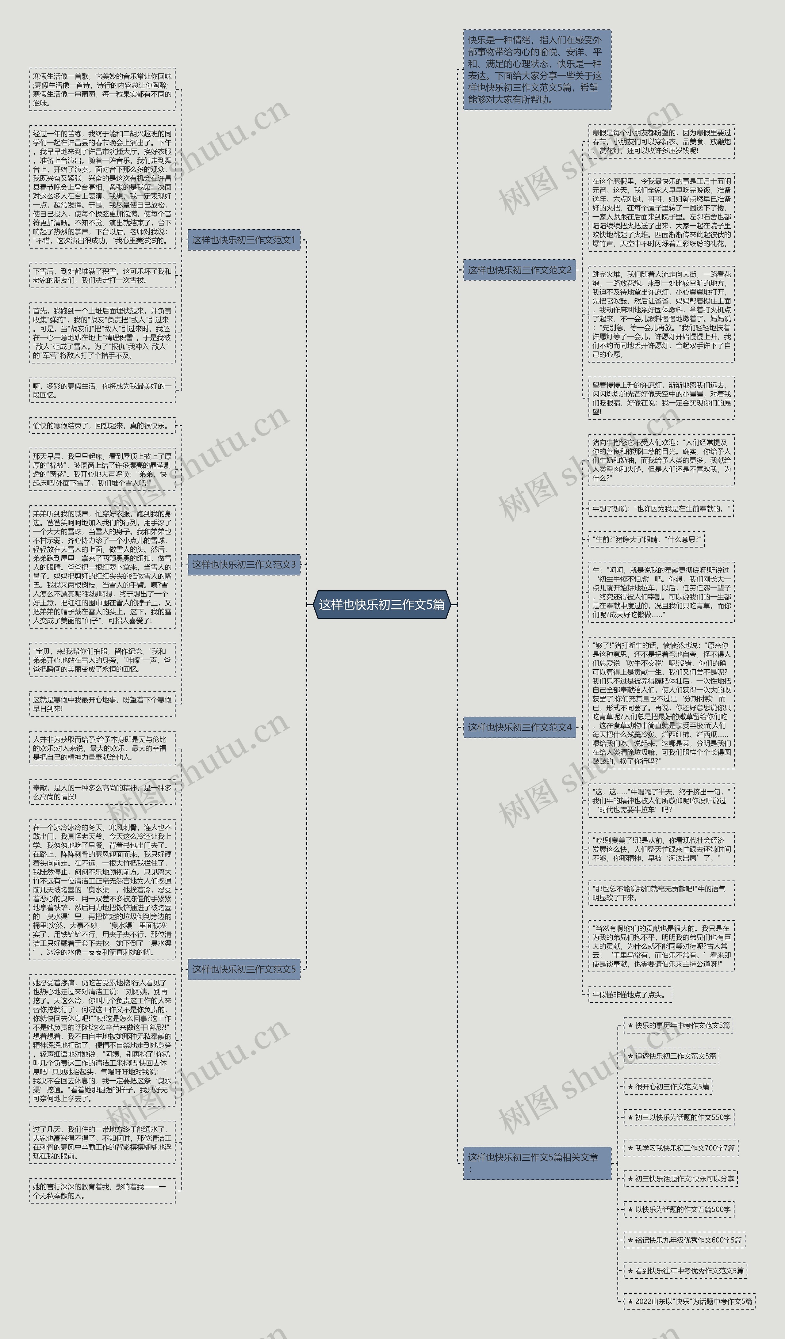 这样也快乐初三作文5篇思维导图
