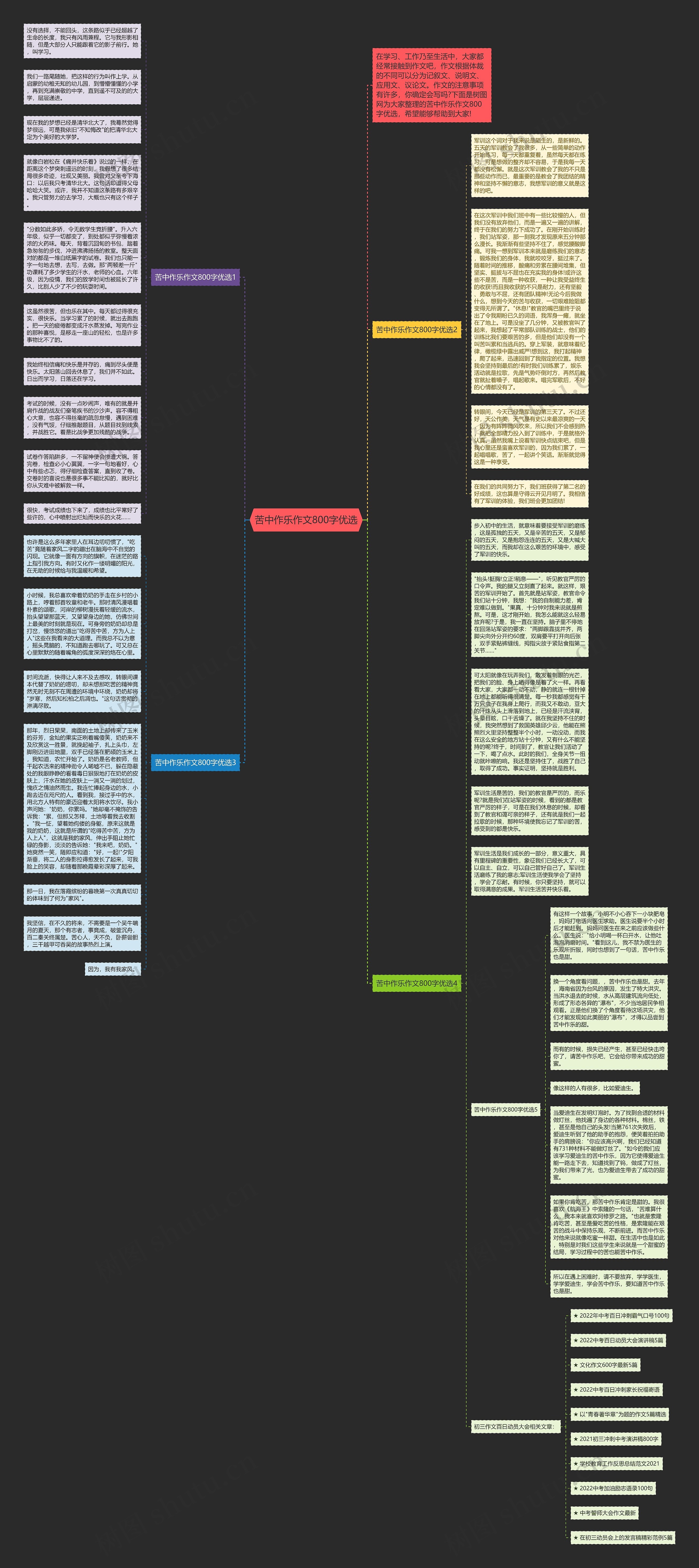 苦中作乐作文800字优选思维导图
