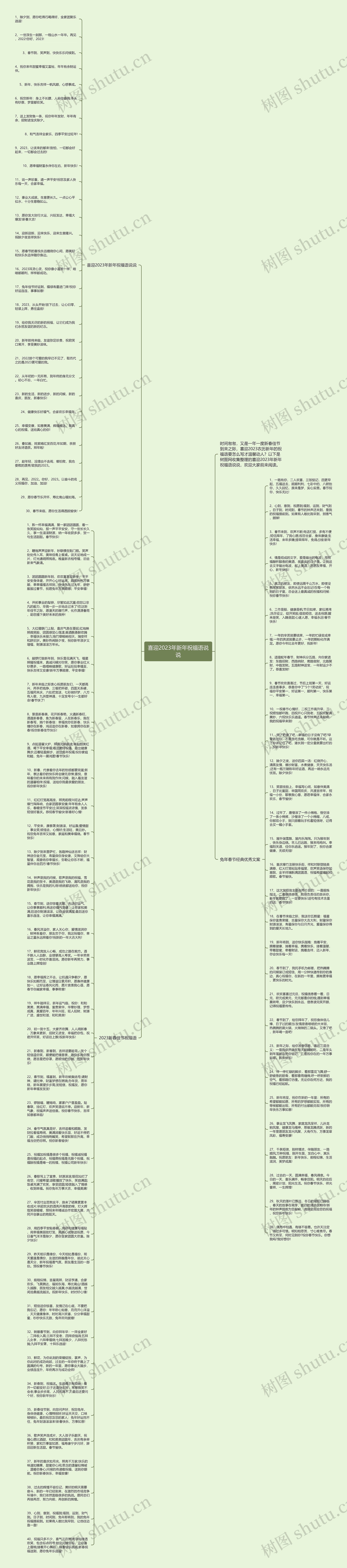 喜迎2023年新年祝福语说说思维导图