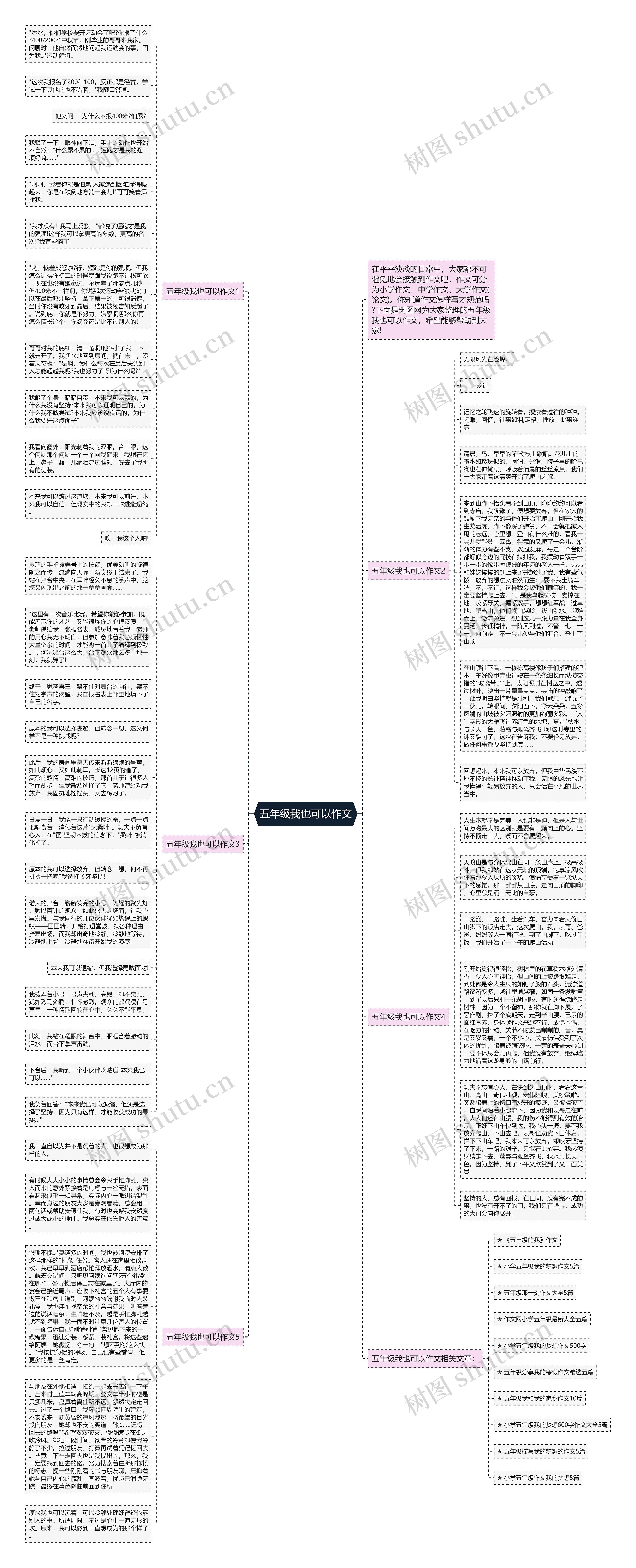 五年级我也可以作文思维导图