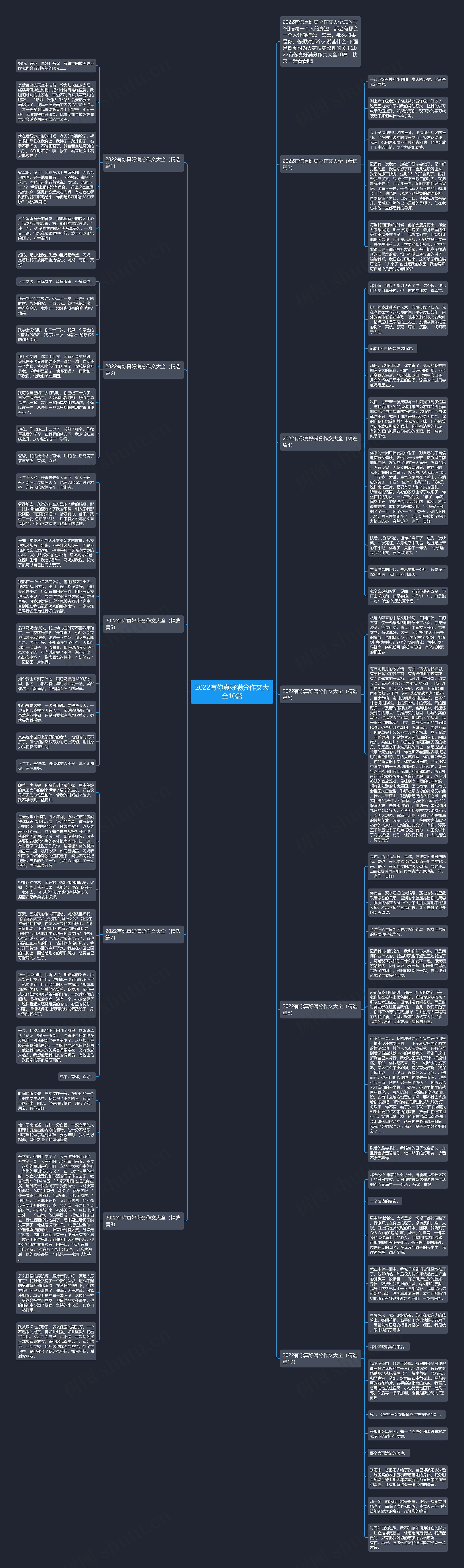2022有你真好满分作文大全10篇思维导图