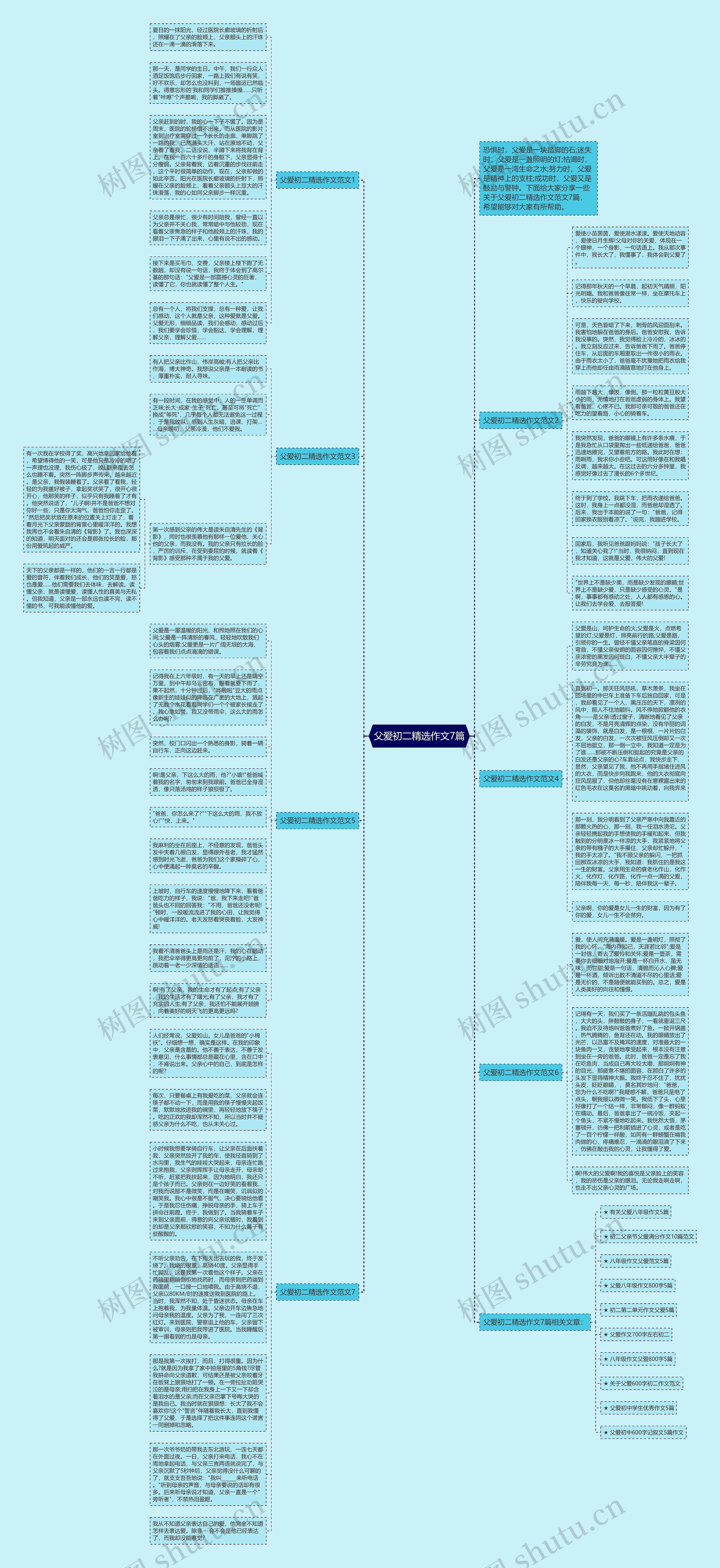 父爱初二精选作文7篇思维导图