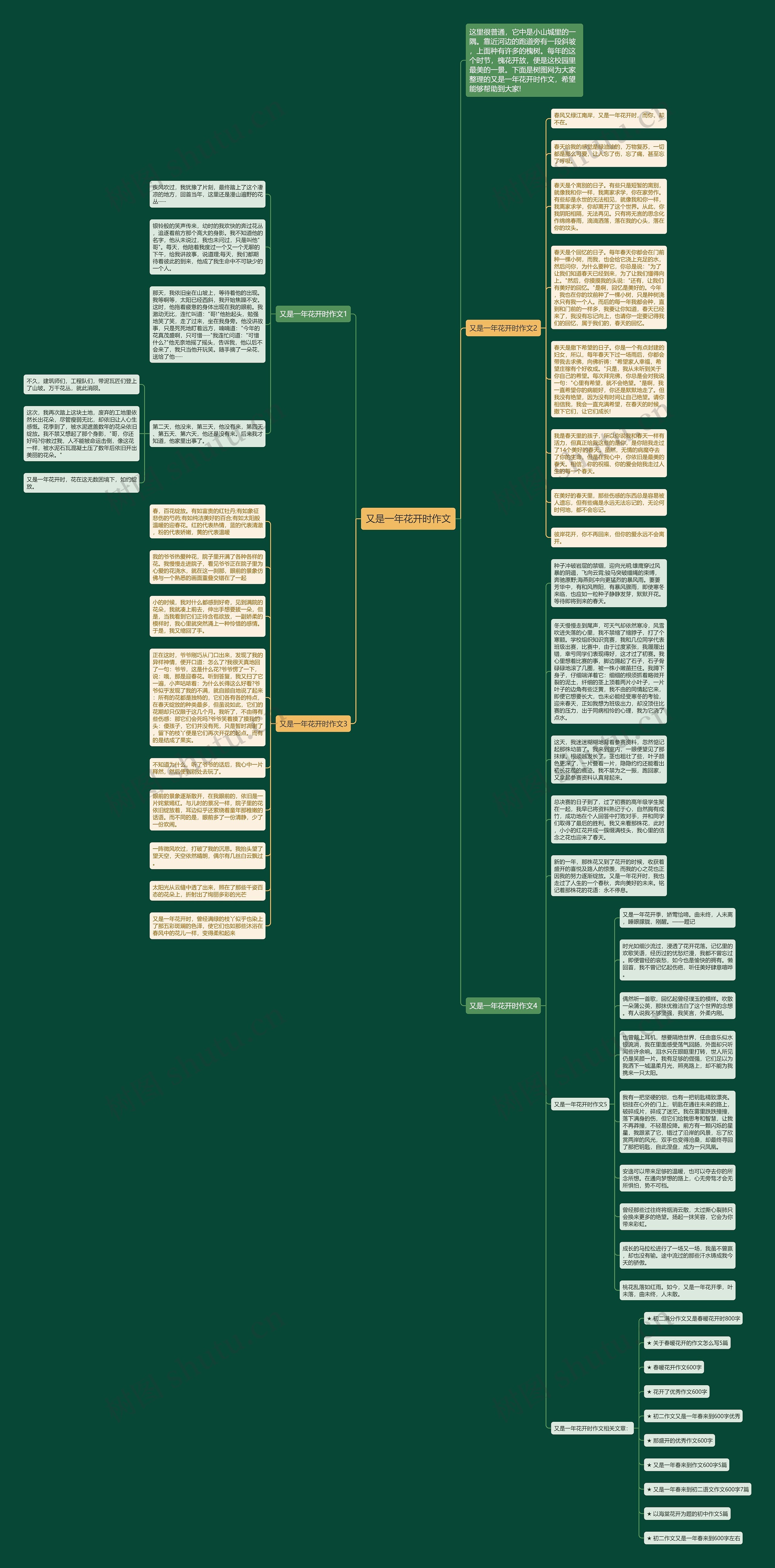 又是一年花开时作文思维导图