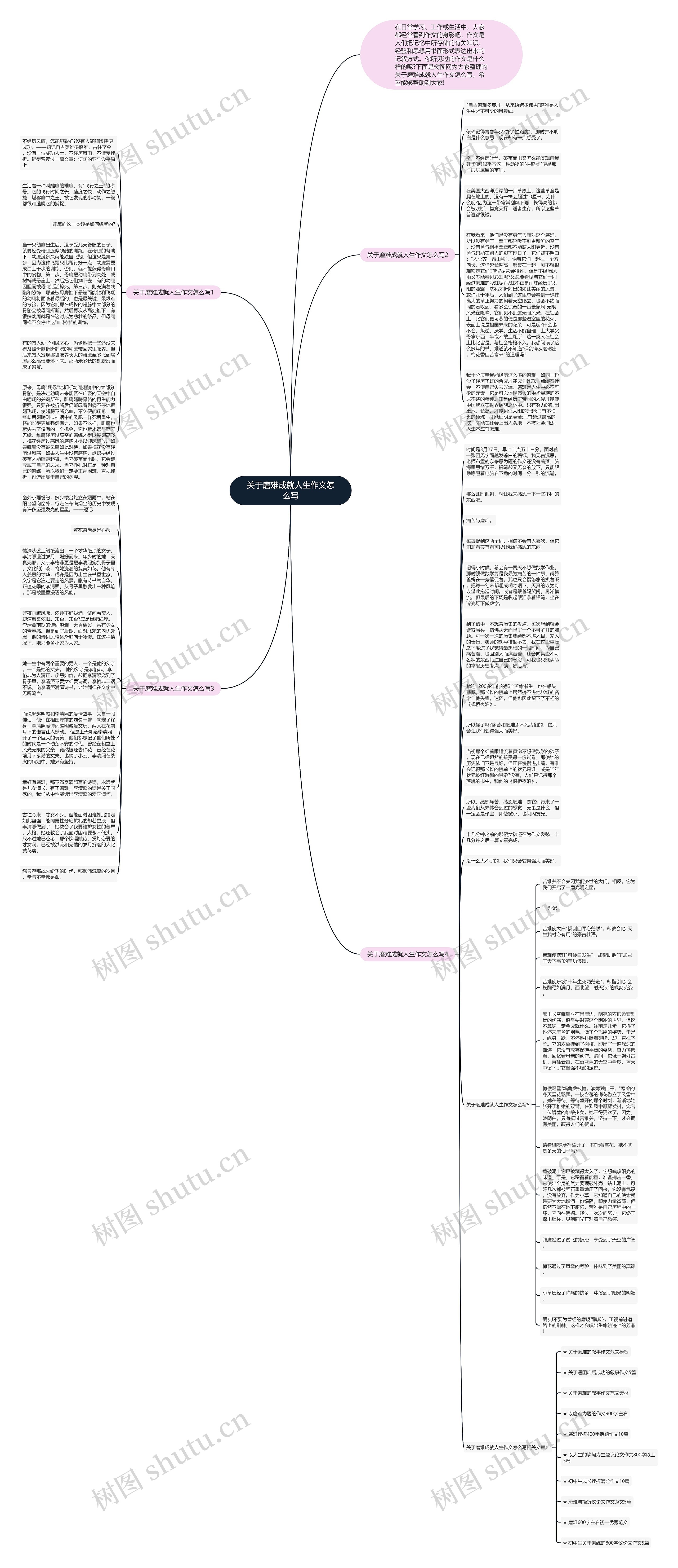 关于磨难成就人生作文怎么写思维导图