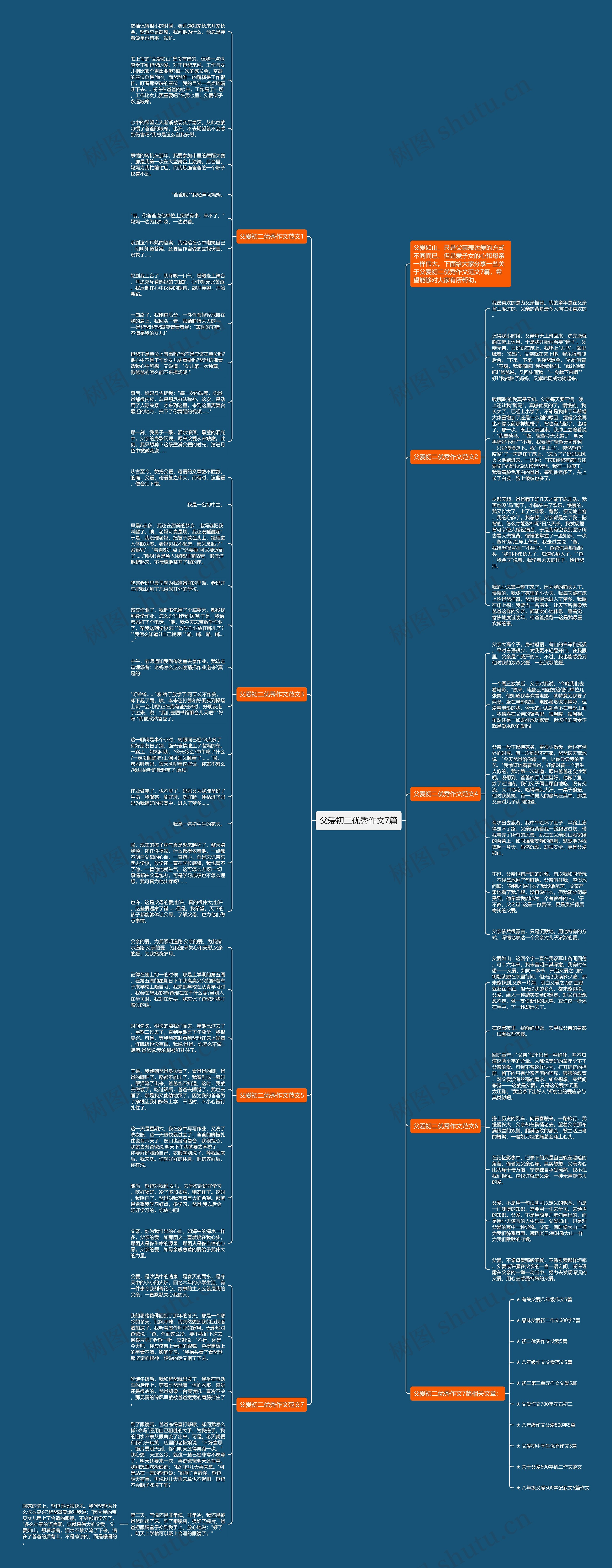 父爱初二优秀作文7篇思维导图