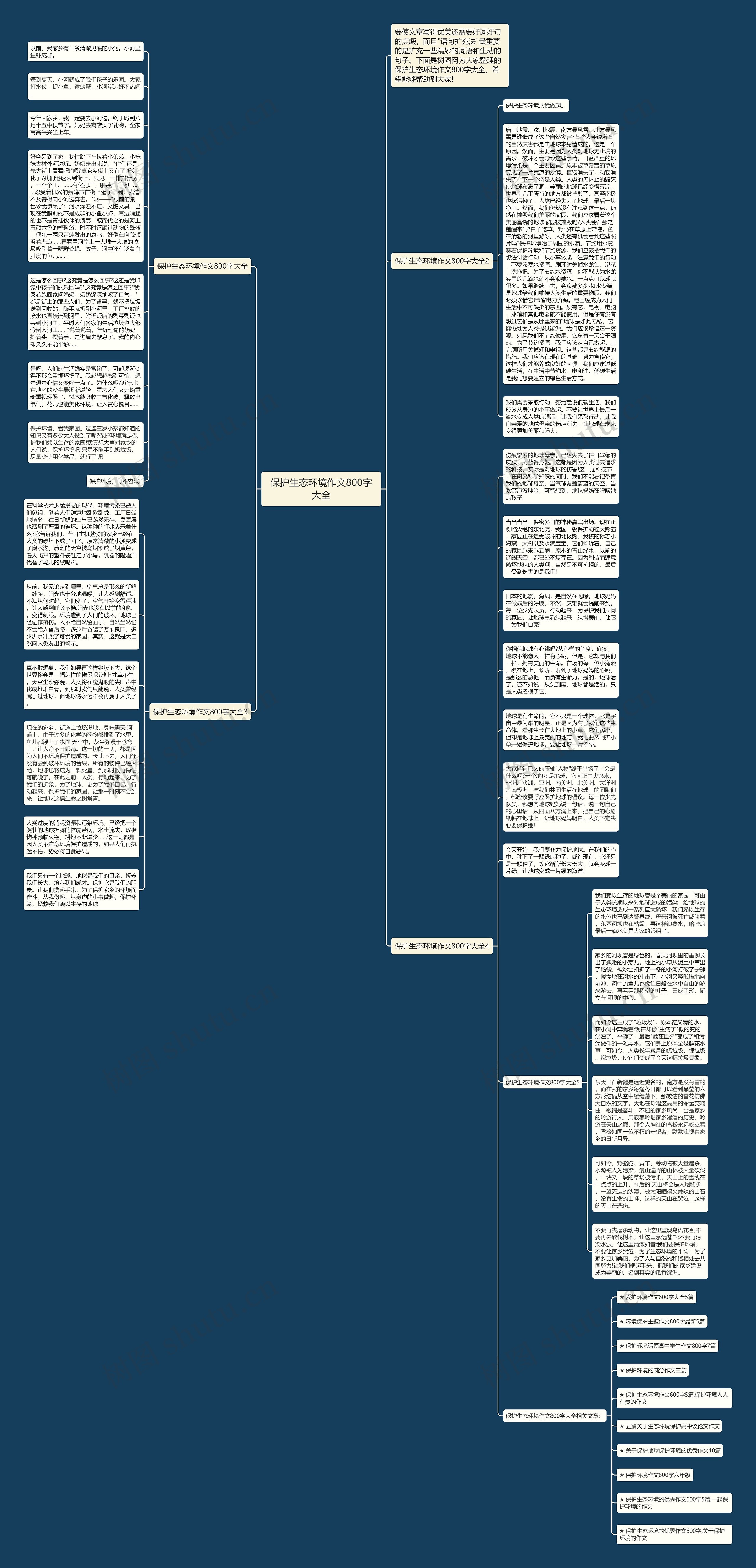 保护生态环境作文800字大全思维导图