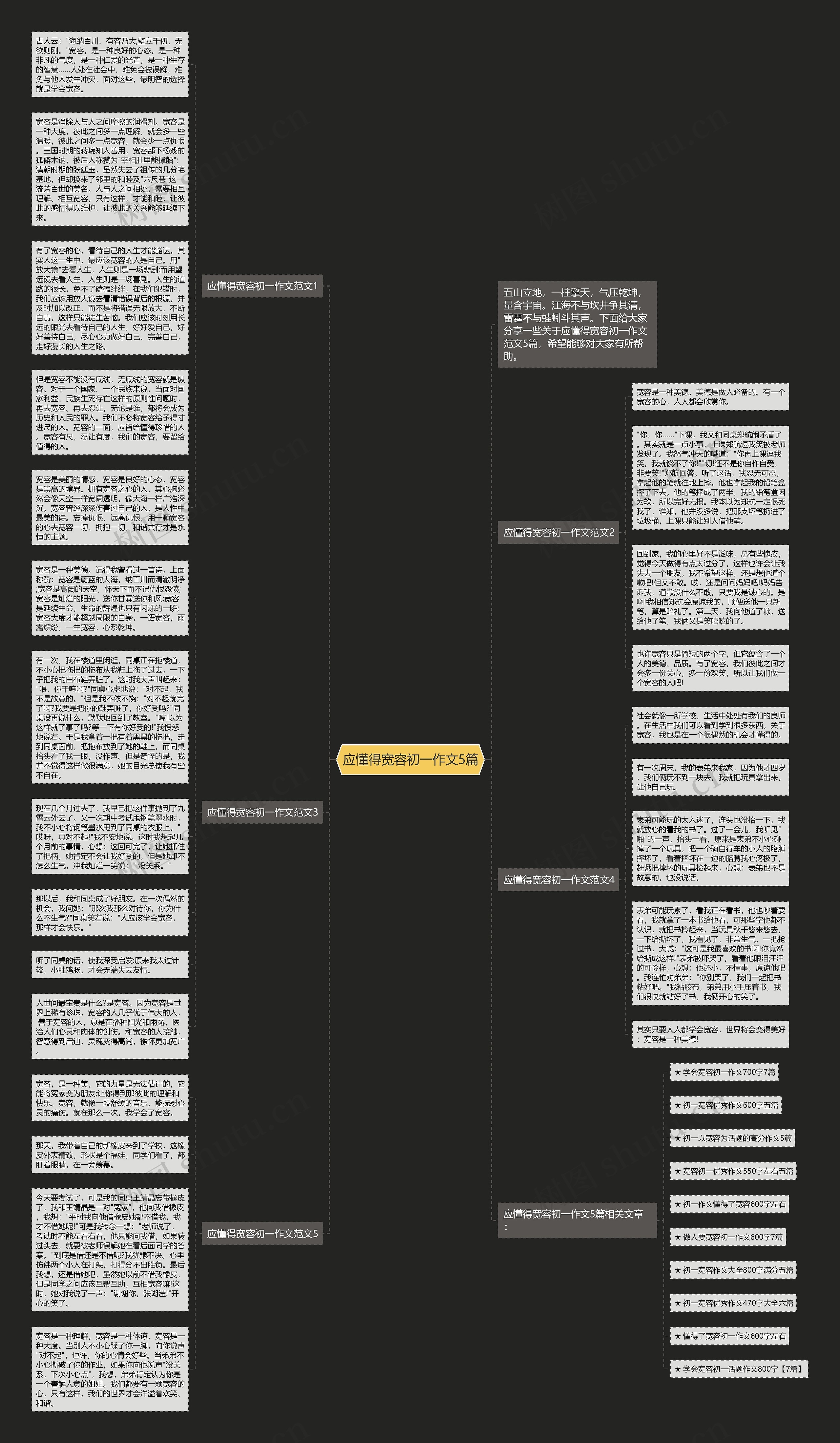 应懂得宽容初一作文5篇