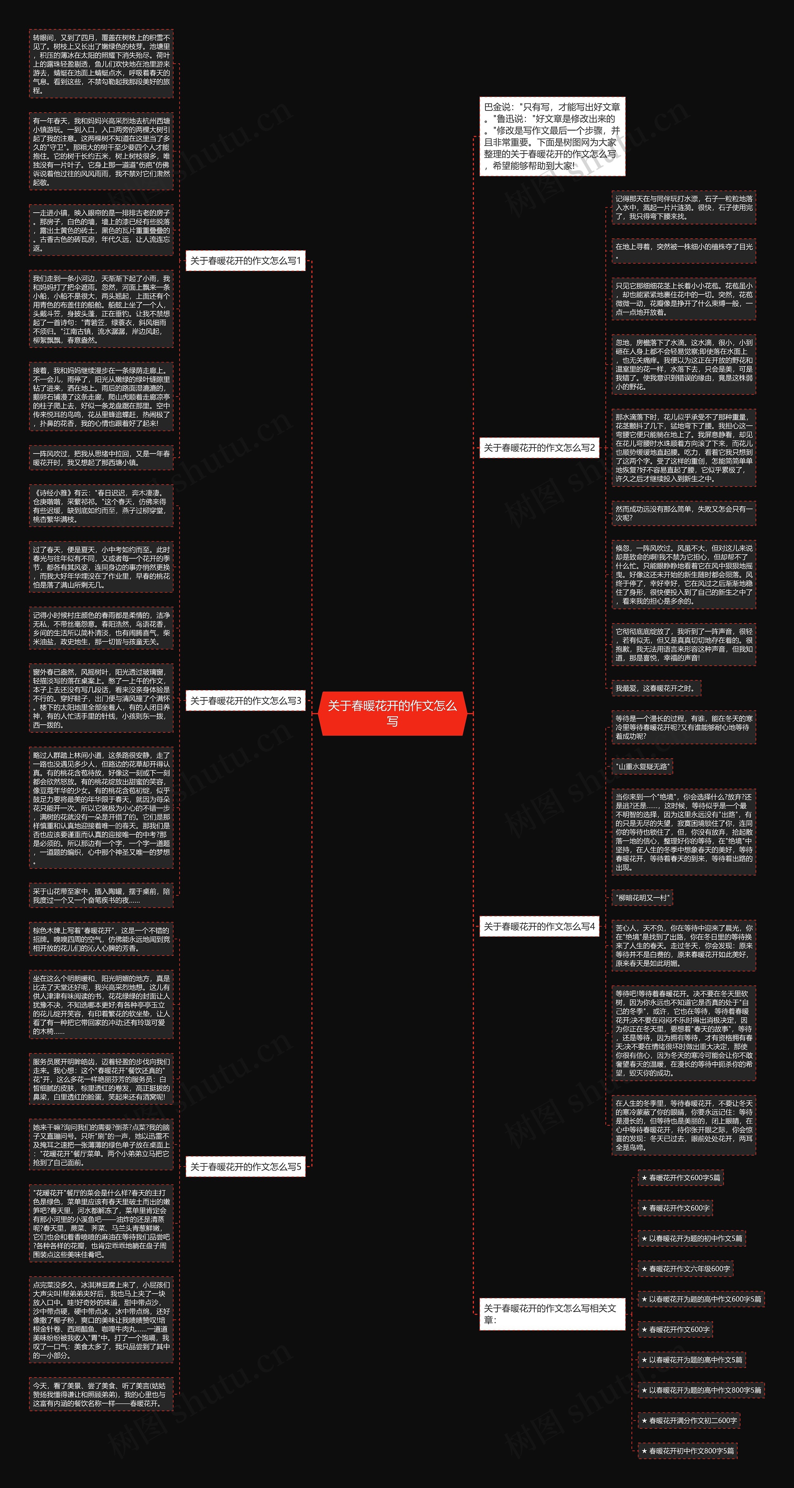 关于春暖花开的作文怎么写思维导图