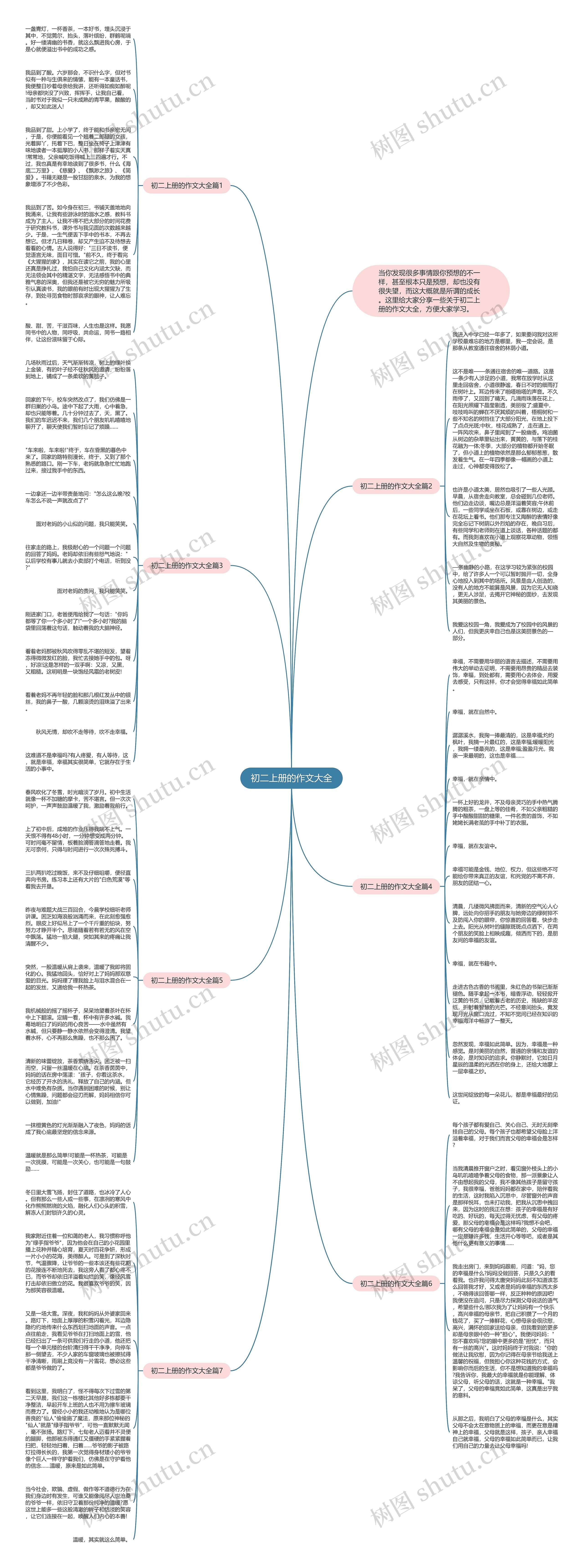 初二上册的作文大全思维导图