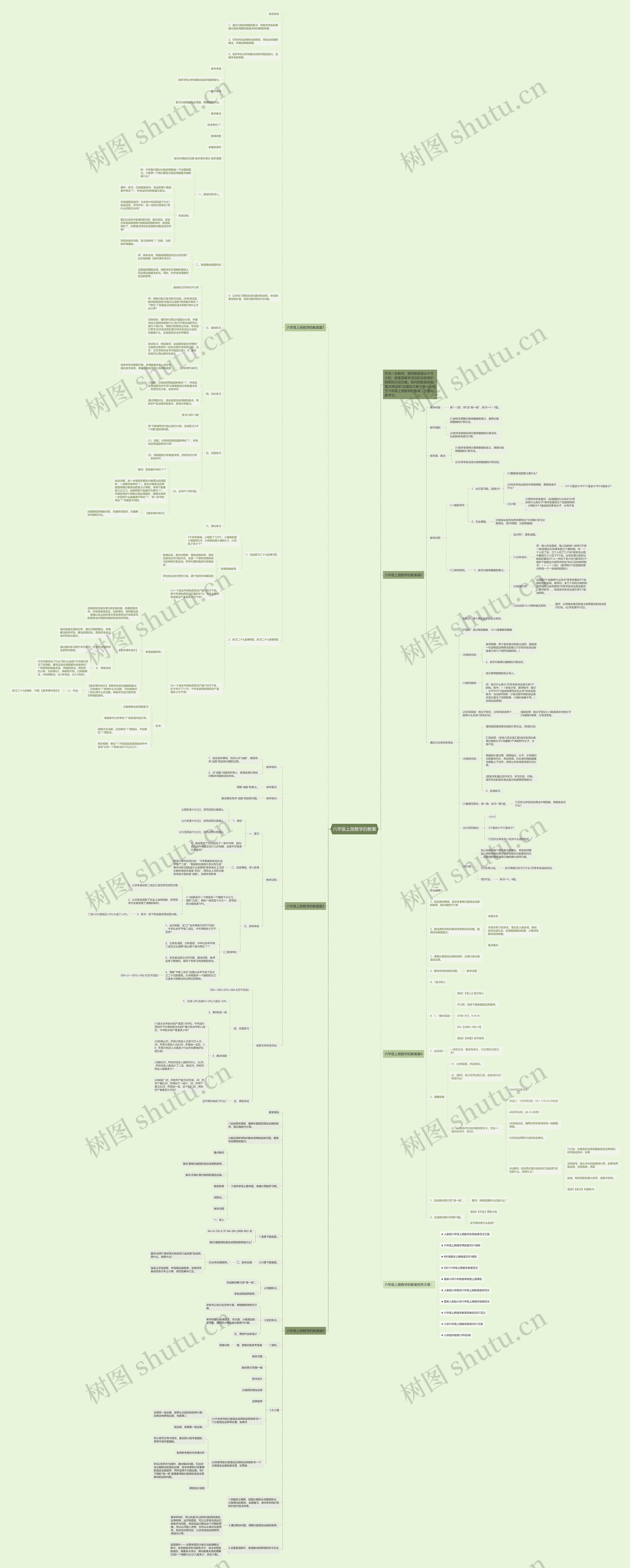 六年级上册数学的教案