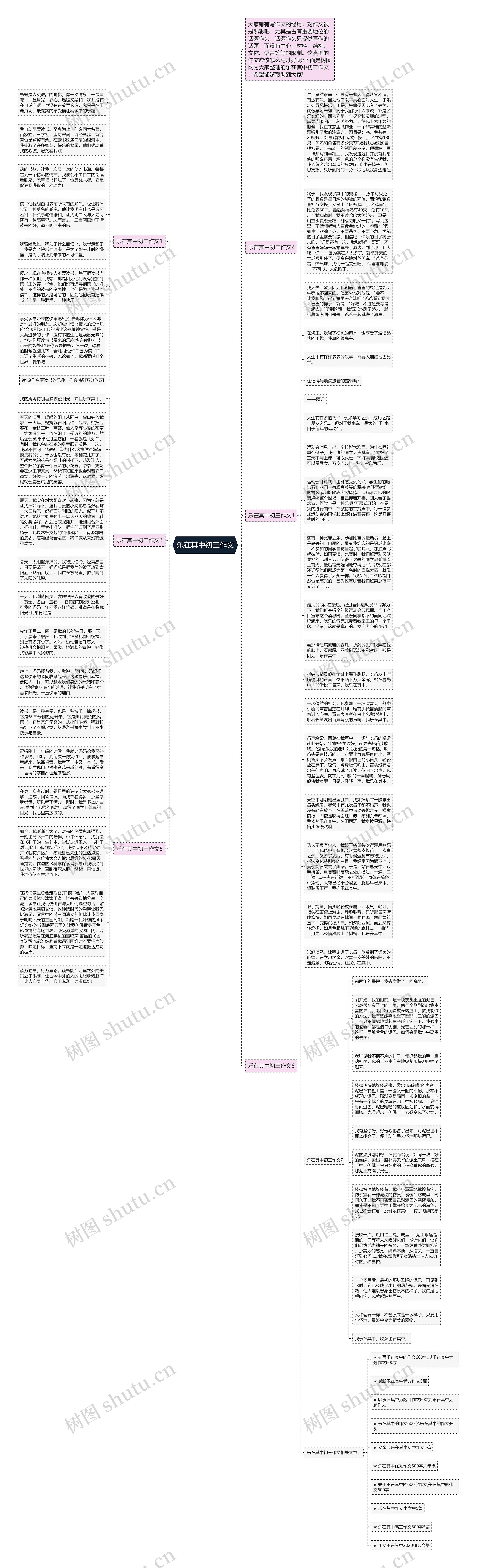 乐在其中初三作文思维导图