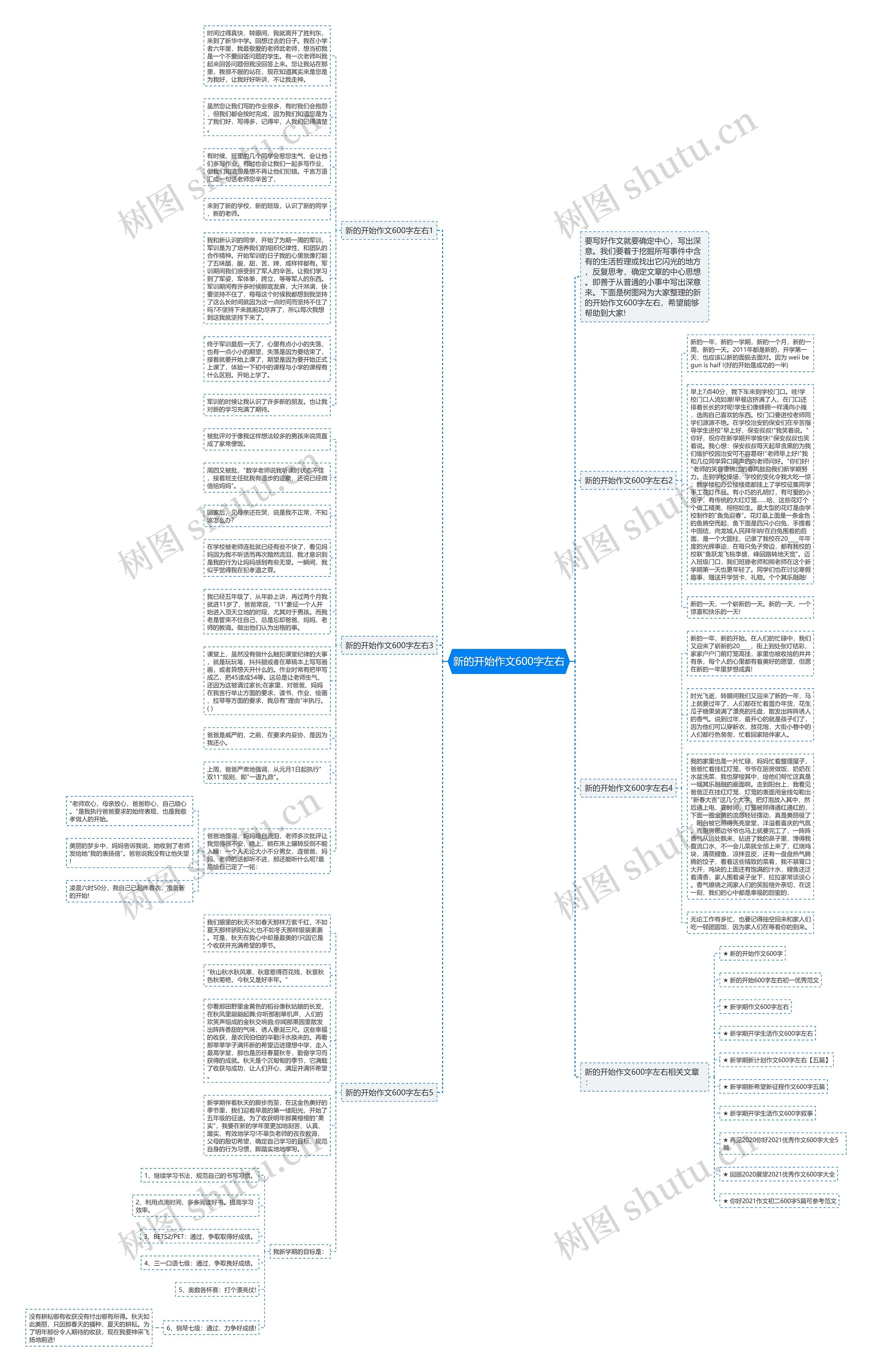 新的开始作文600字左右思维导图