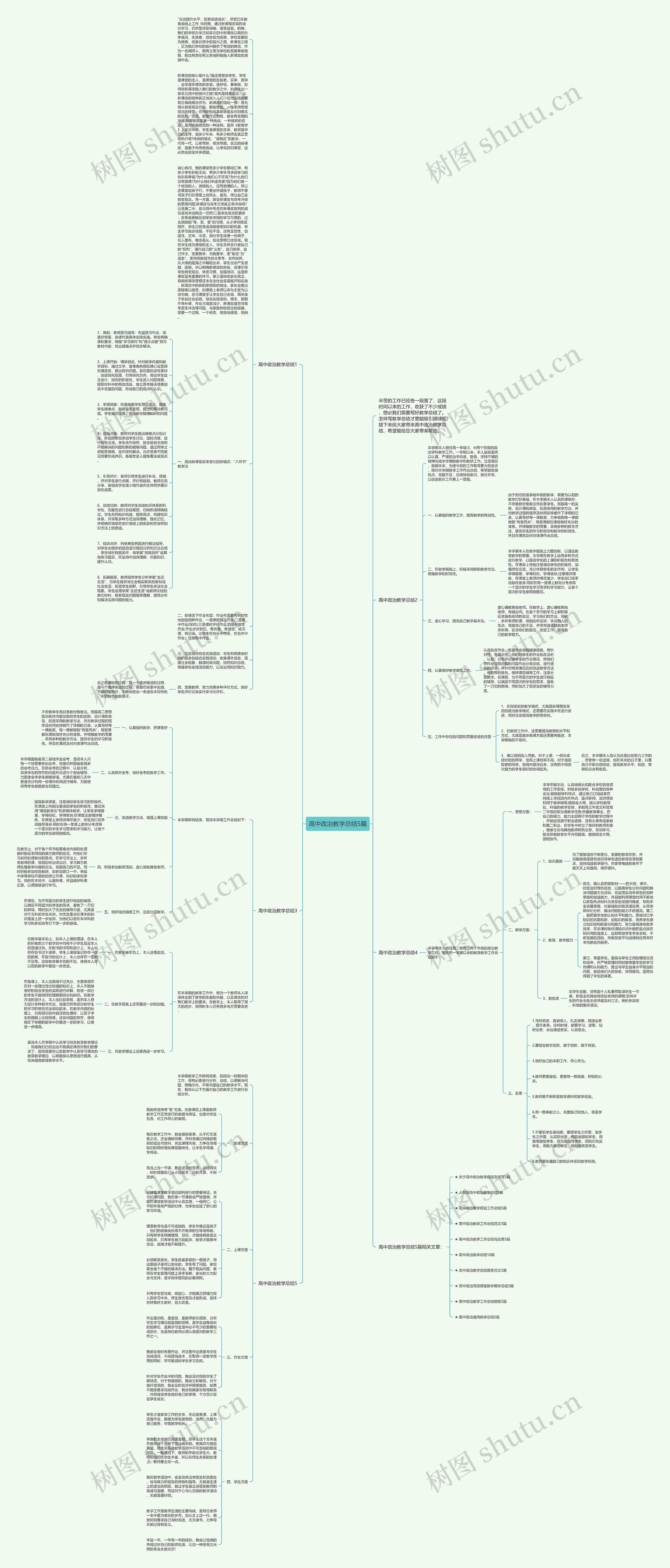 高中政治教学总结5篇思维导图