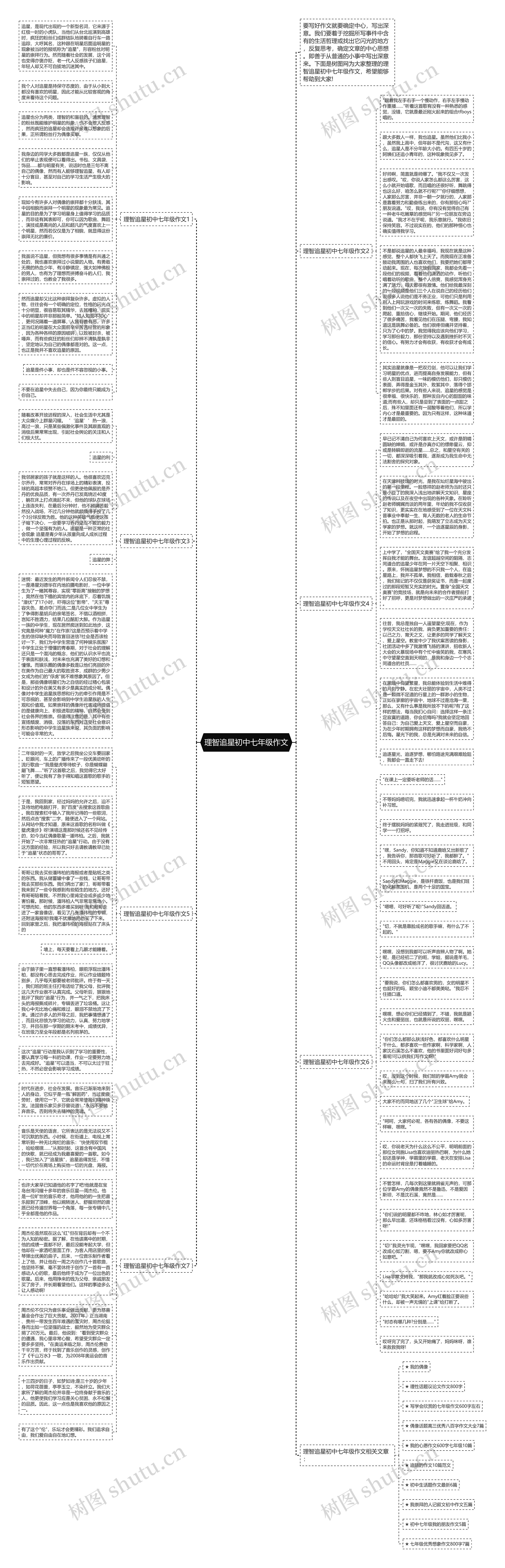 理智追星初中七年级作文思维导图