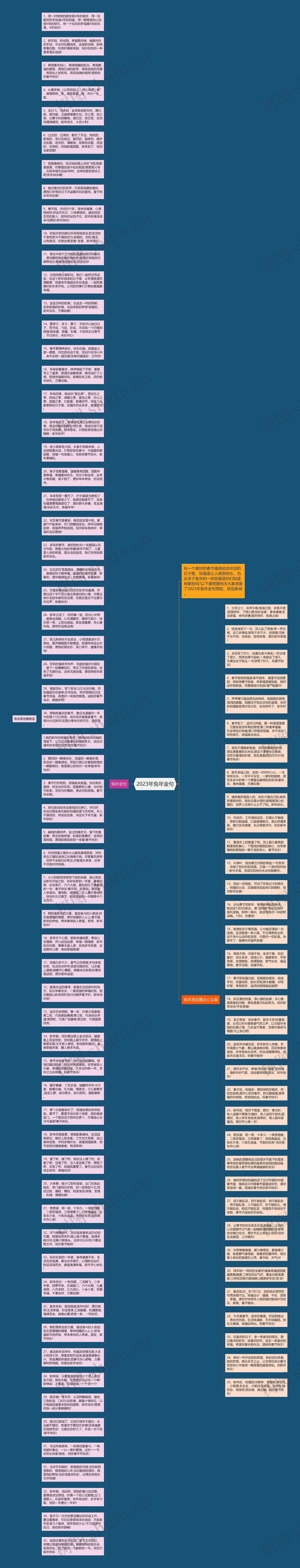 2023年兔年金句思维导图