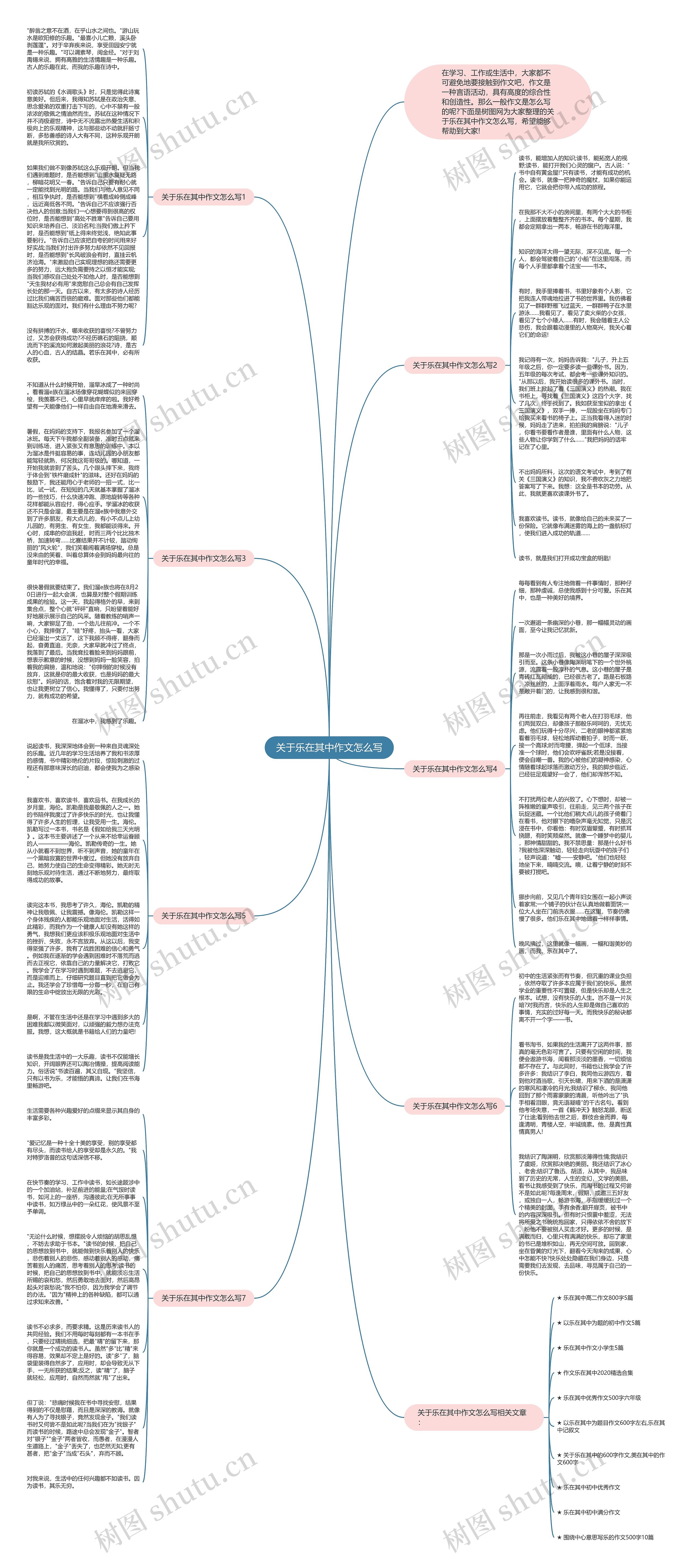关于乐在其中作文怎么写思维导图