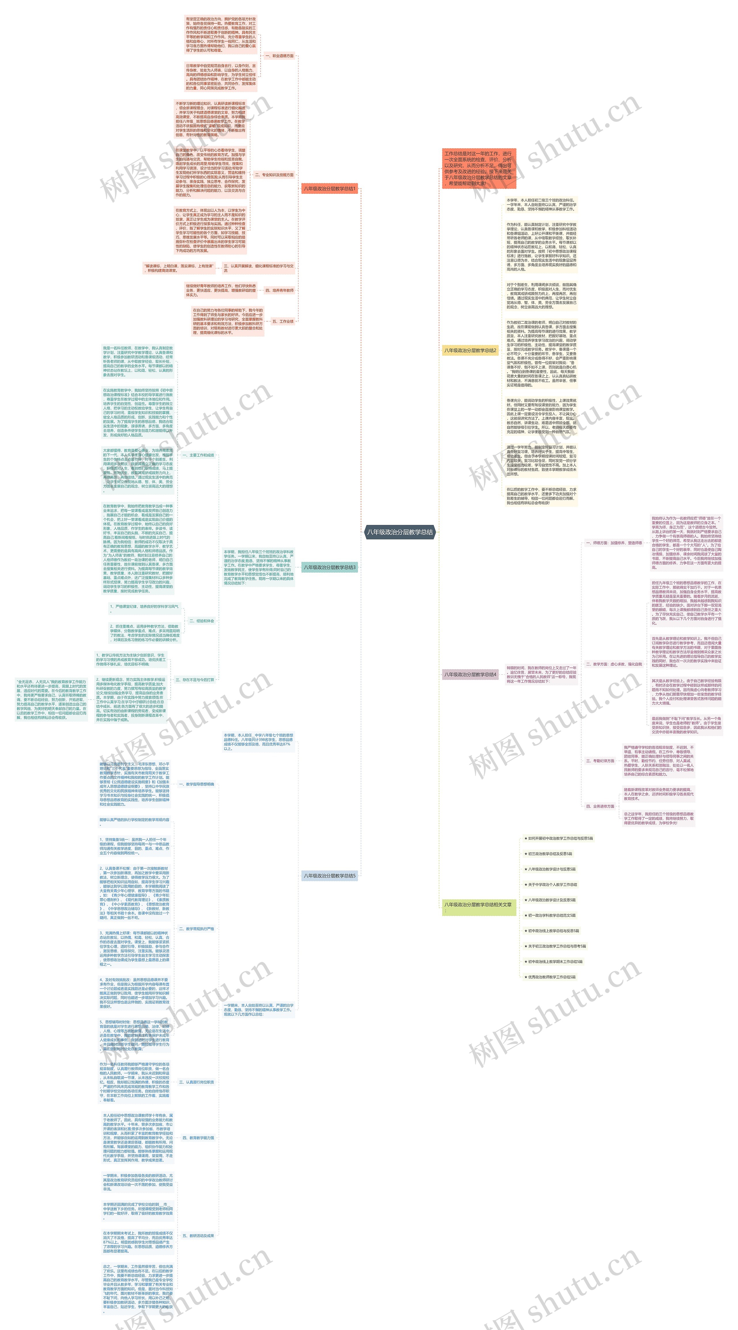 八年级政治分层教学总结思维导图