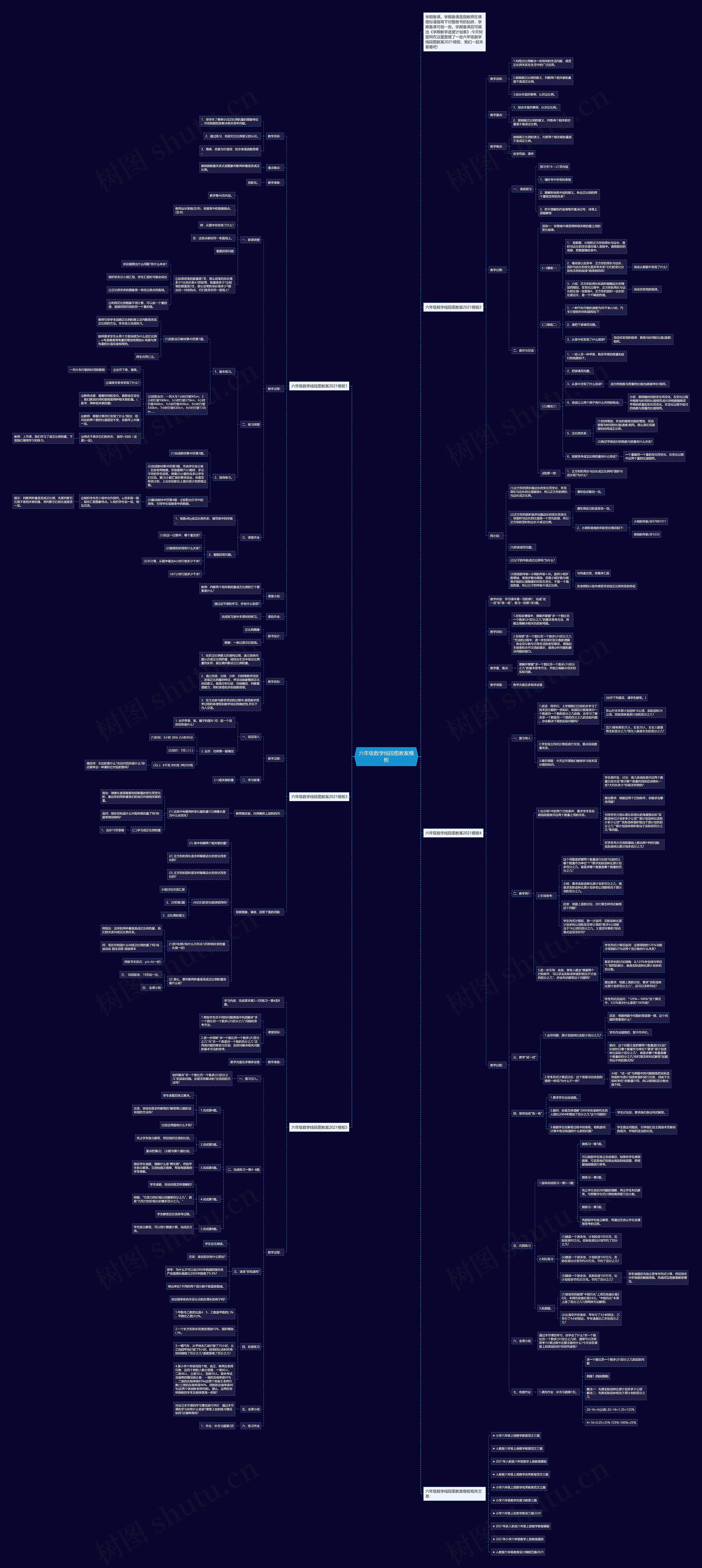 六年级数学线段图教案思维导图