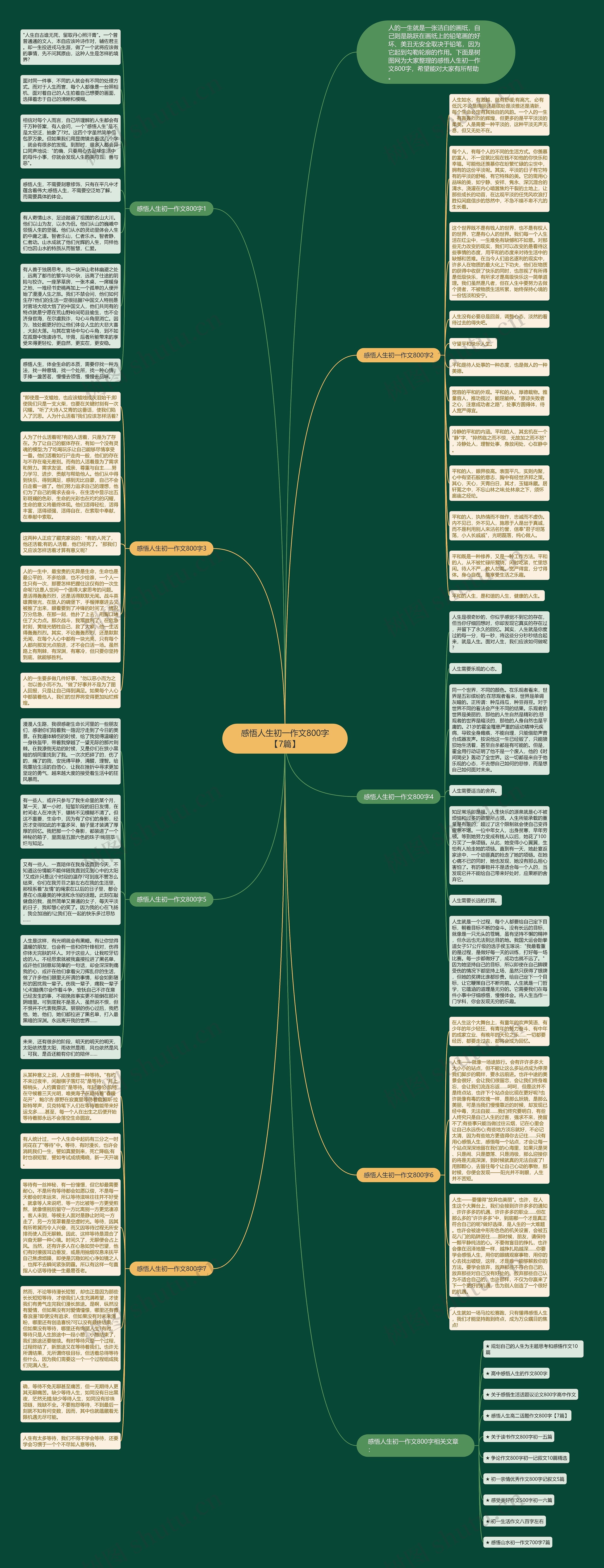 感悟人生初一作文800字【7篇】思维导图