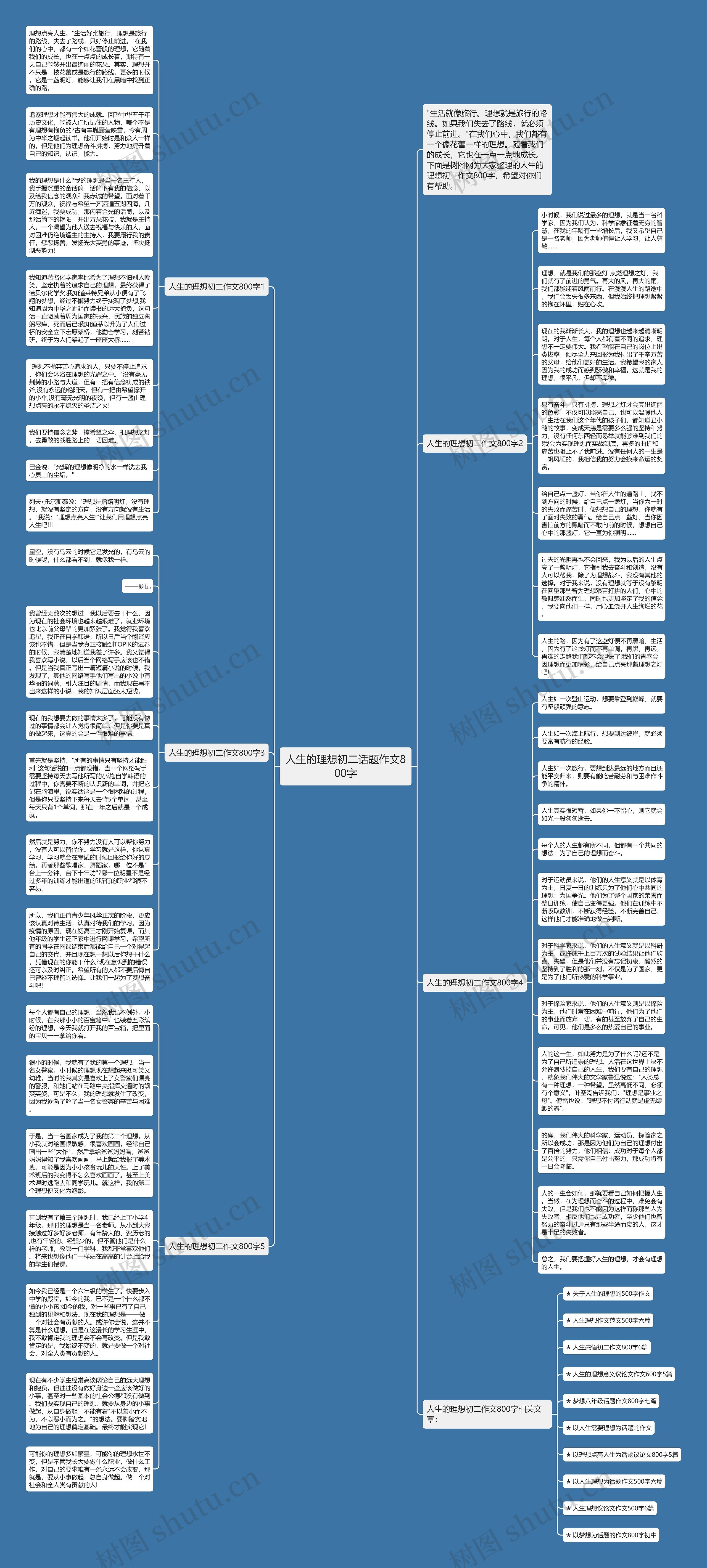 人生的理想初二话题作文800字思维导图高清图 人生的理想初二话题作文800字思维导图