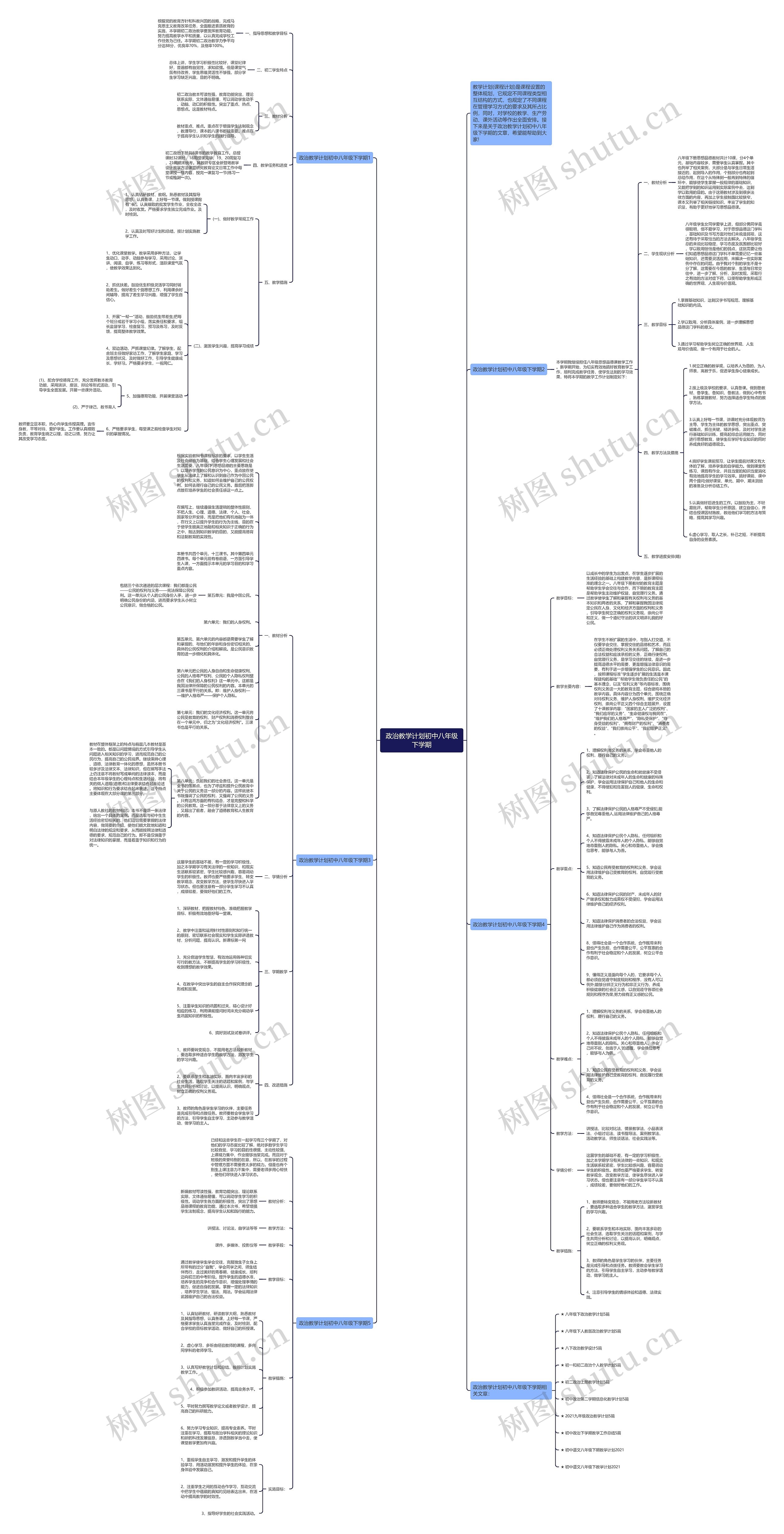政治教学计划初中八年级下学期