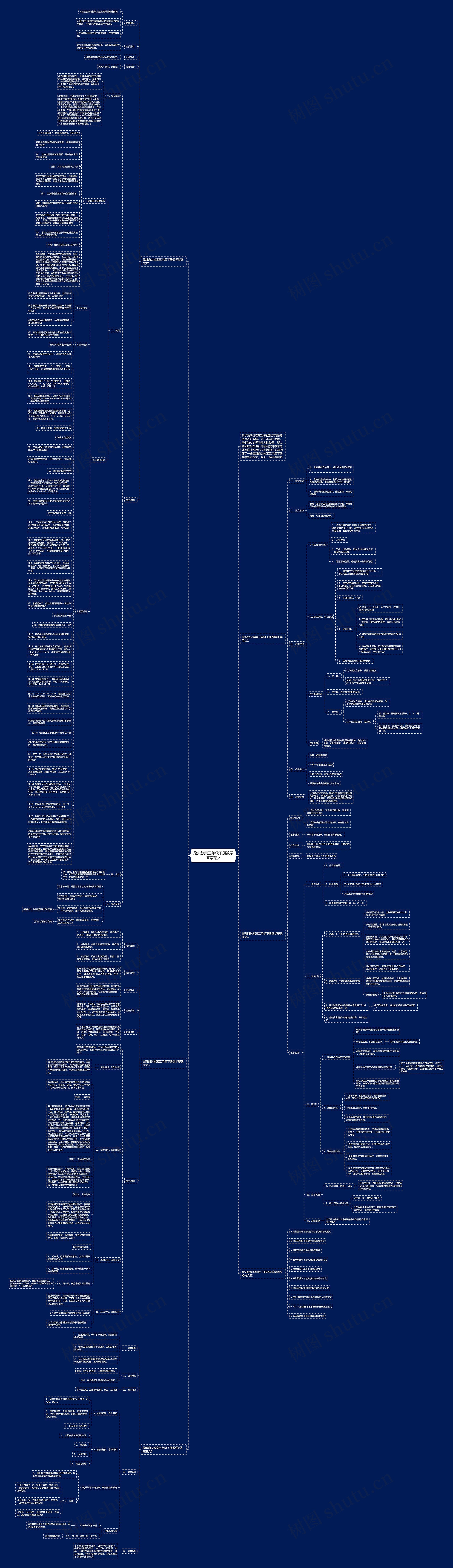 鼎尖教案五年级下册数学答案范文思维导图