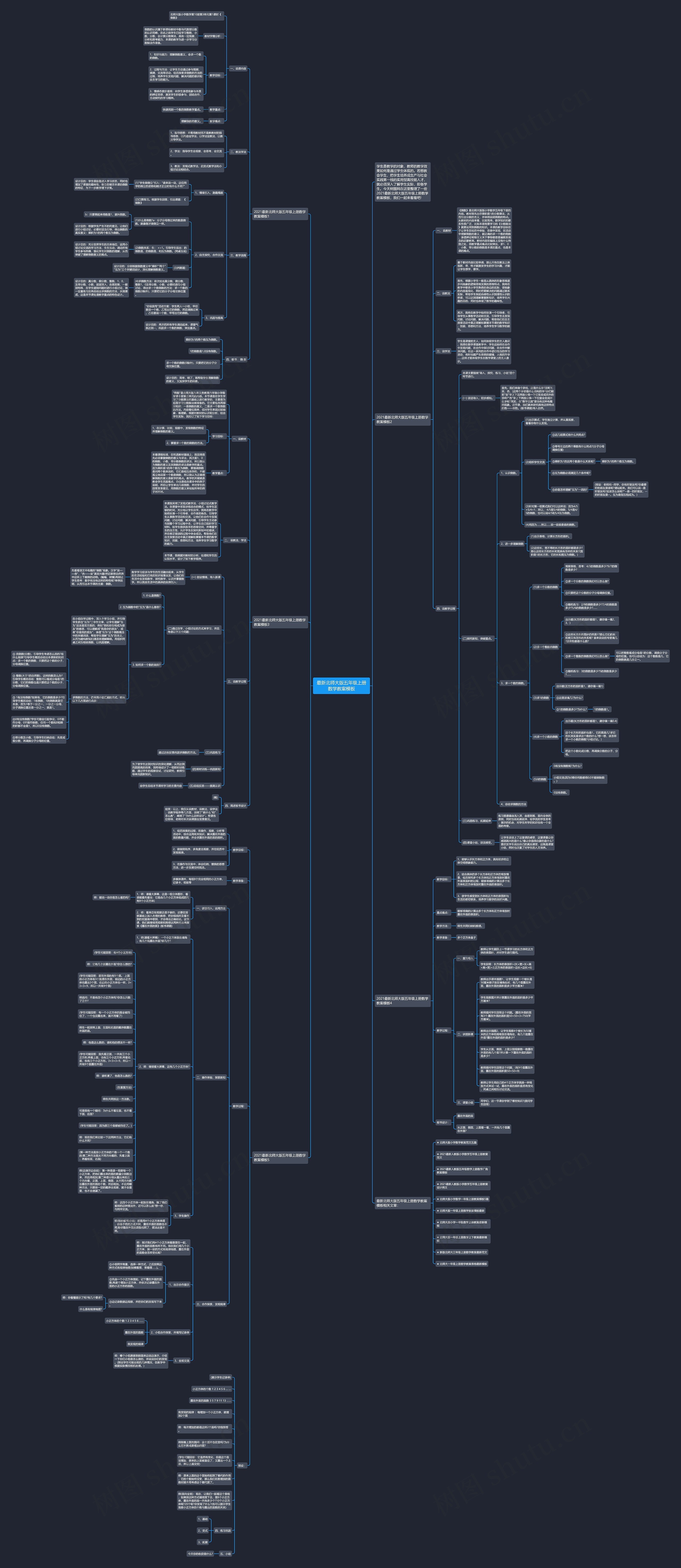 最新北师大版五年级上册数学教案模板