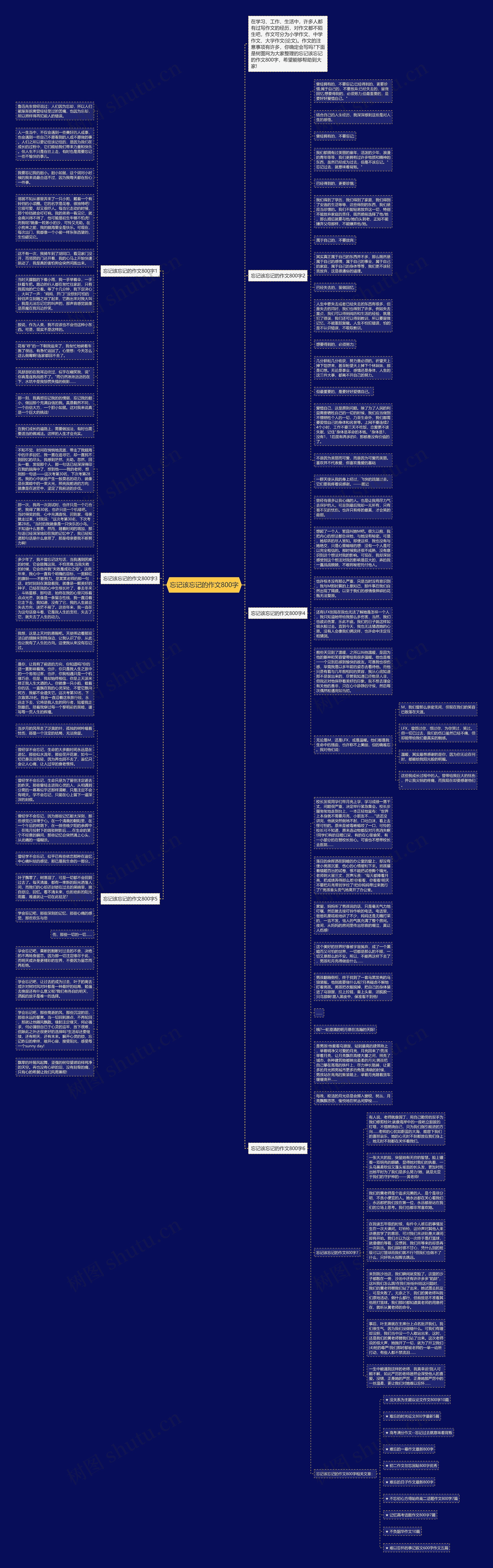 忘记该忘记的作文800字思维导图