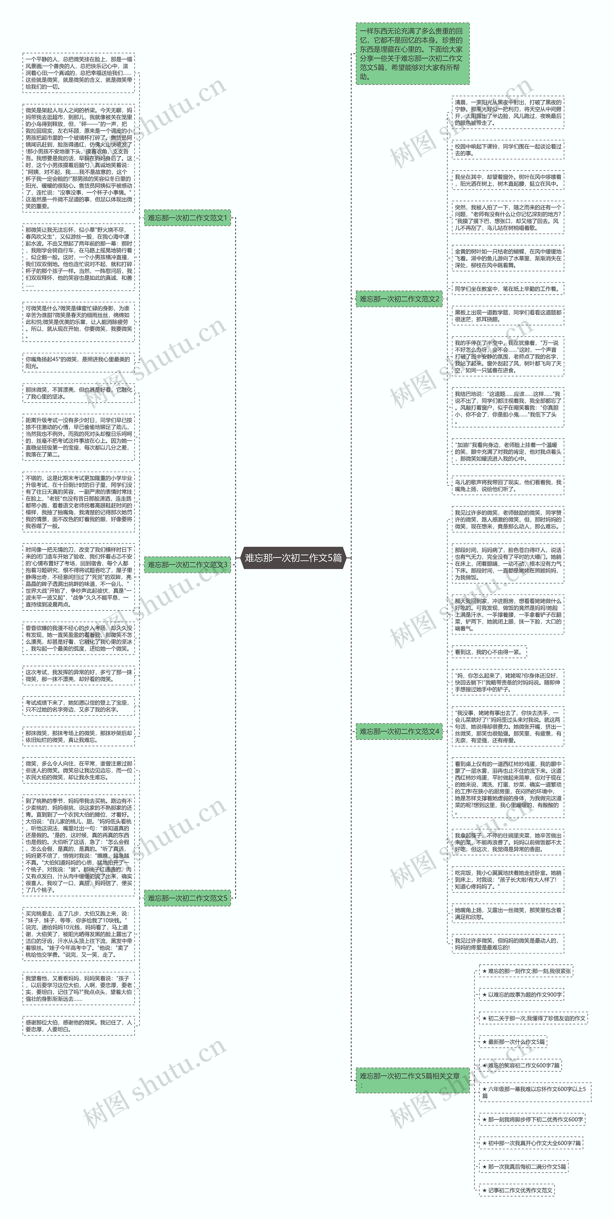 难忘那一次初二作文5篇思维导图