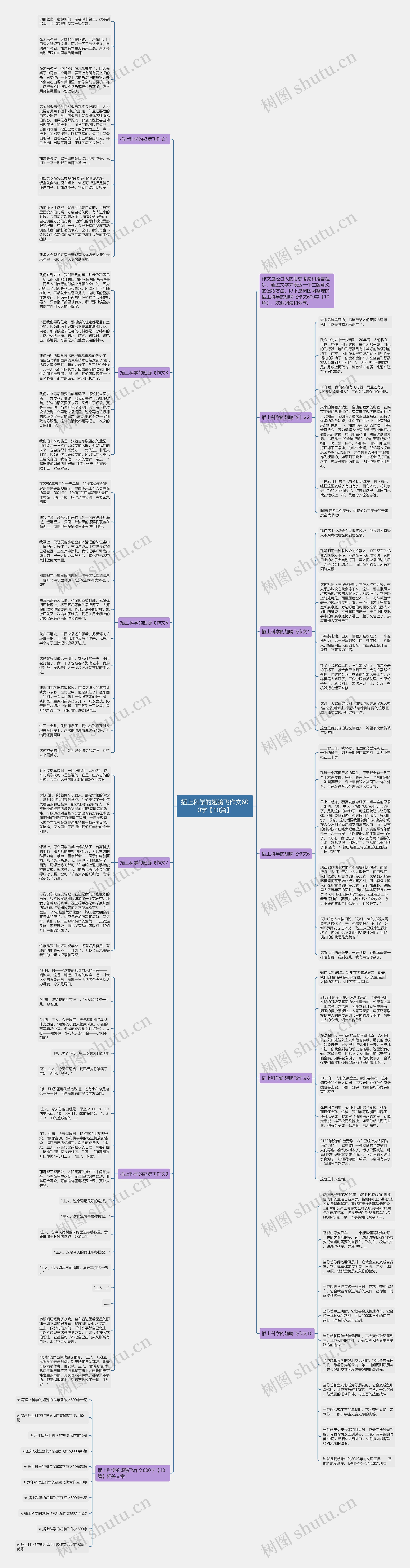 插上科学的翅膀飞作文600字【10篇】思维导图