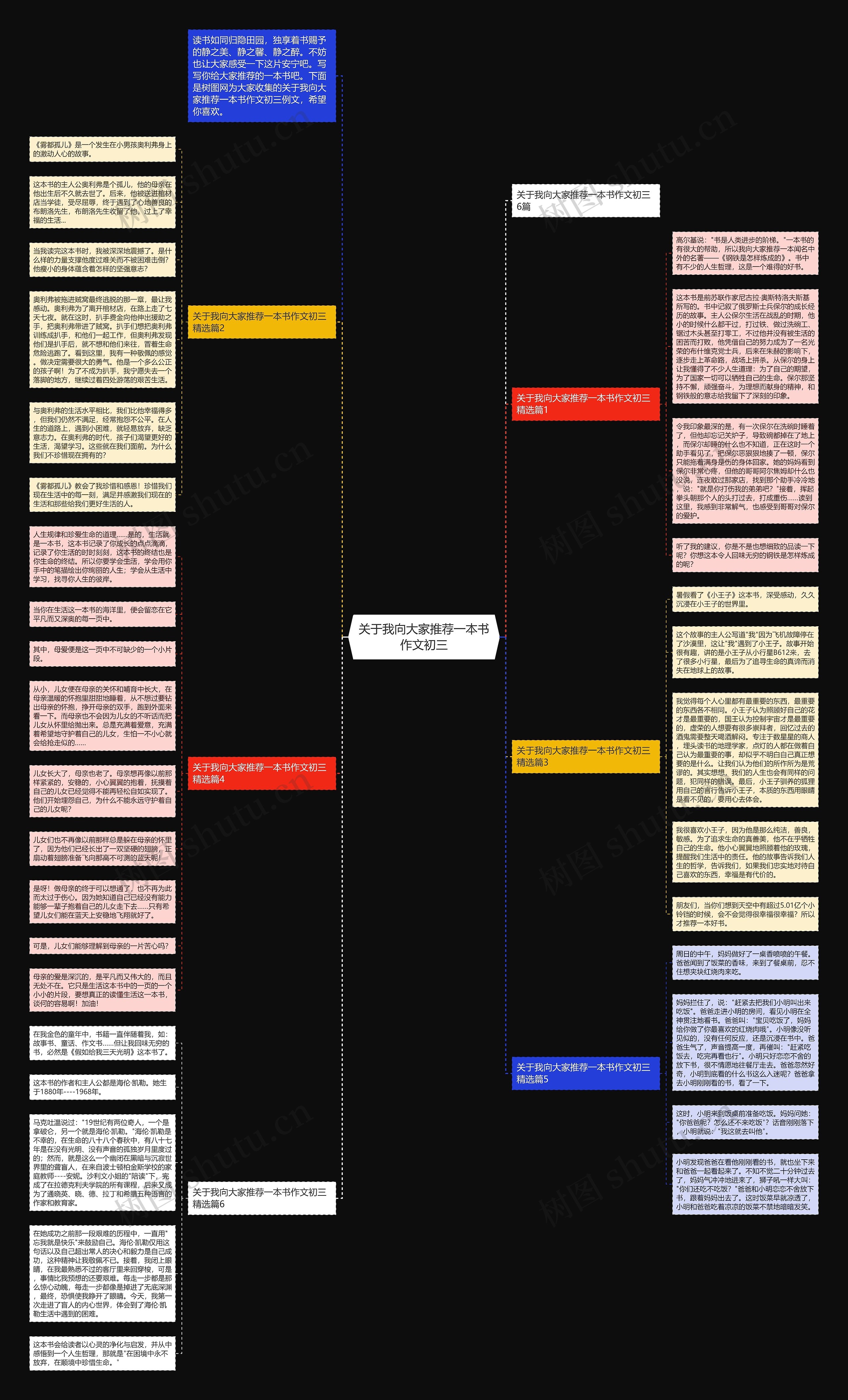 关于我向大家推荐一本书作文初三思维导图