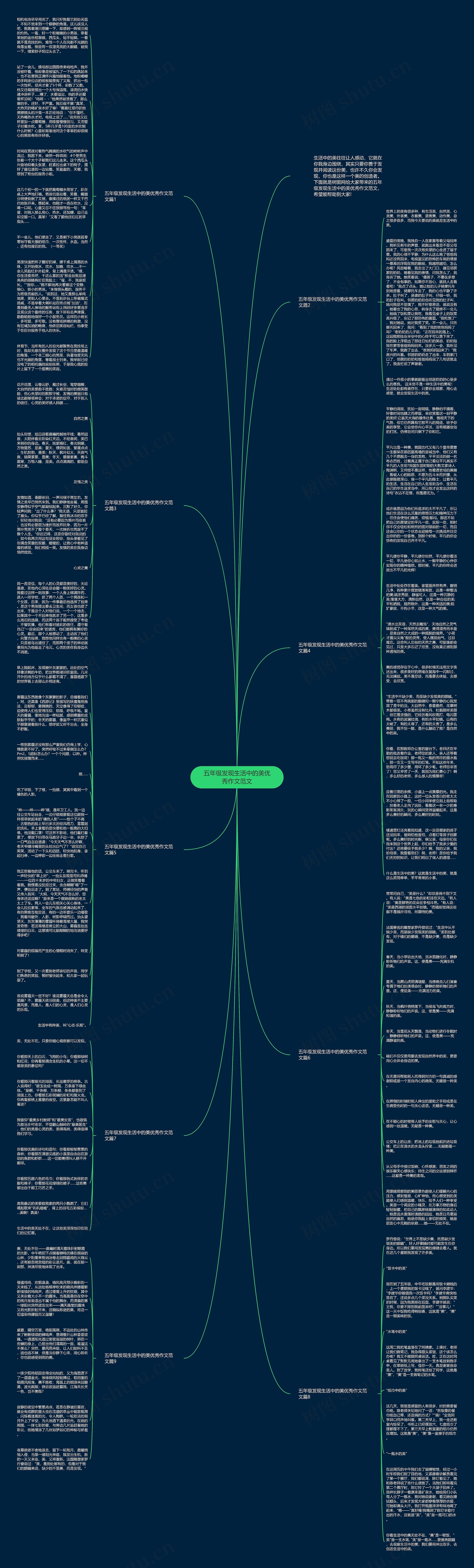 五年级发现生活中的美优秀作文范文思维导图