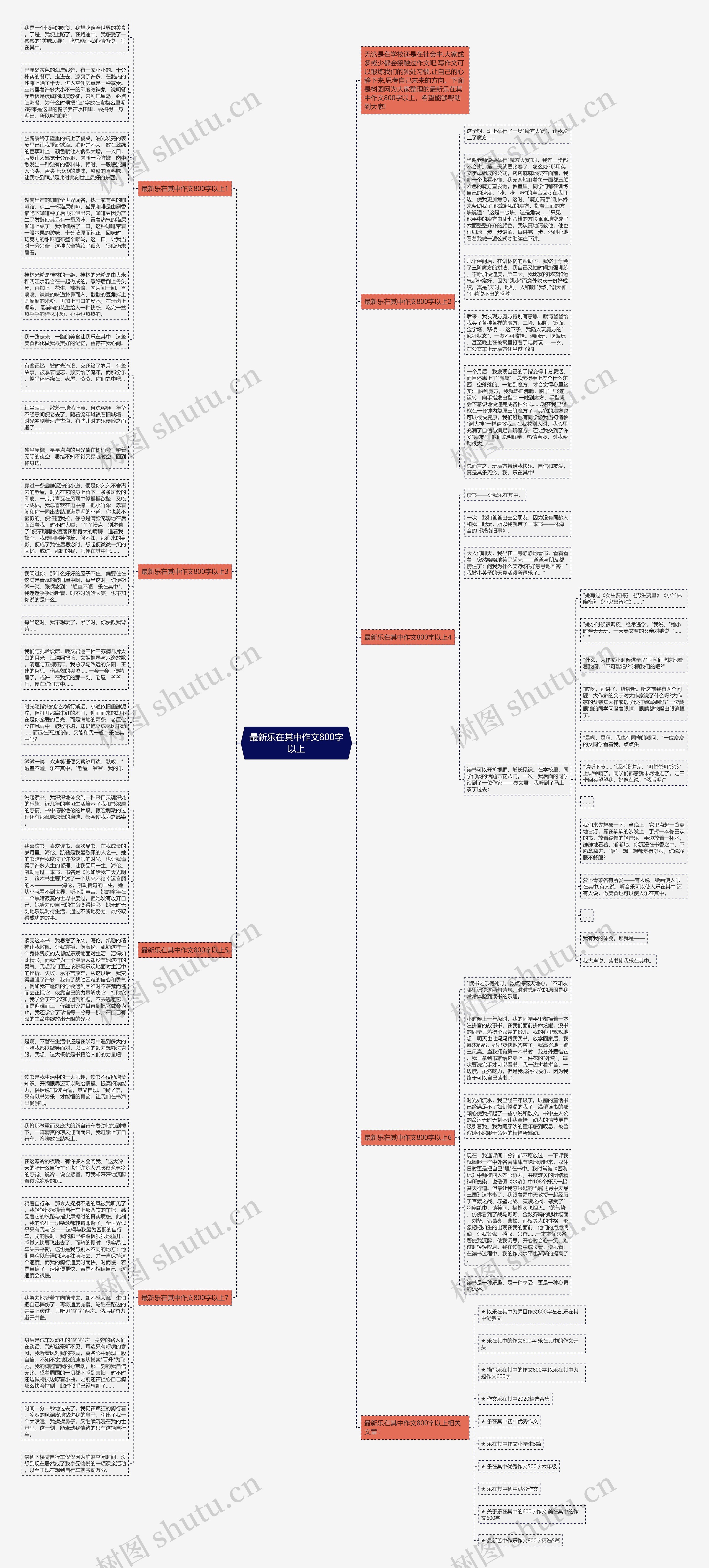 最新乐在其中作文800字以上思维导图
