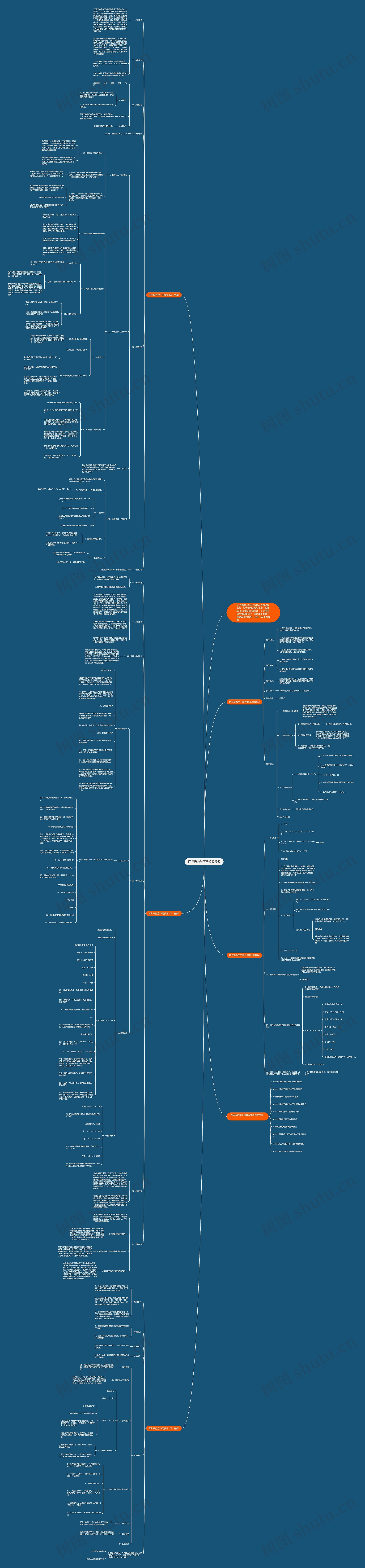 四年级数学下册教案思维导图