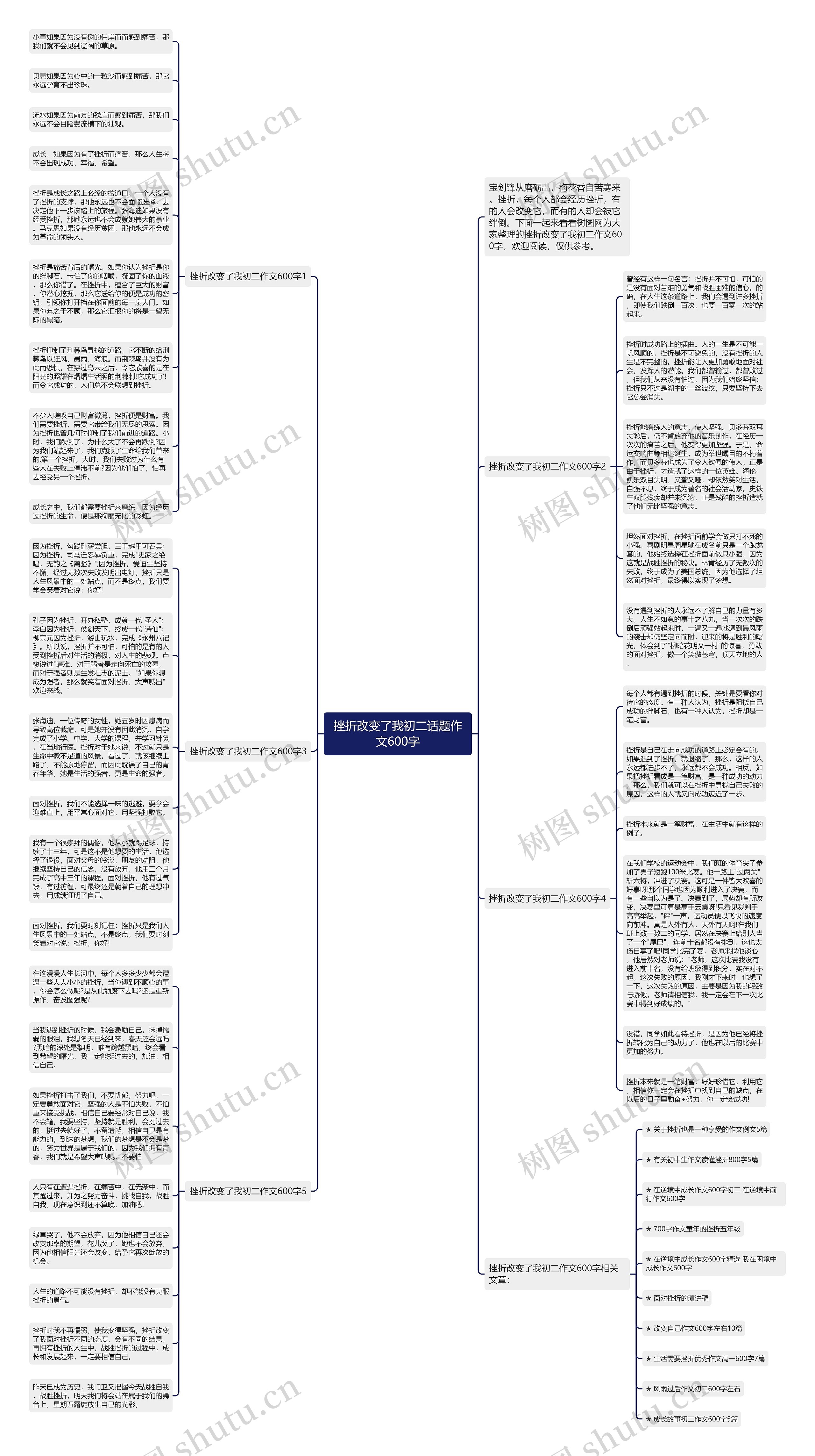 挫折改变了我初二话题作文600字思维导图