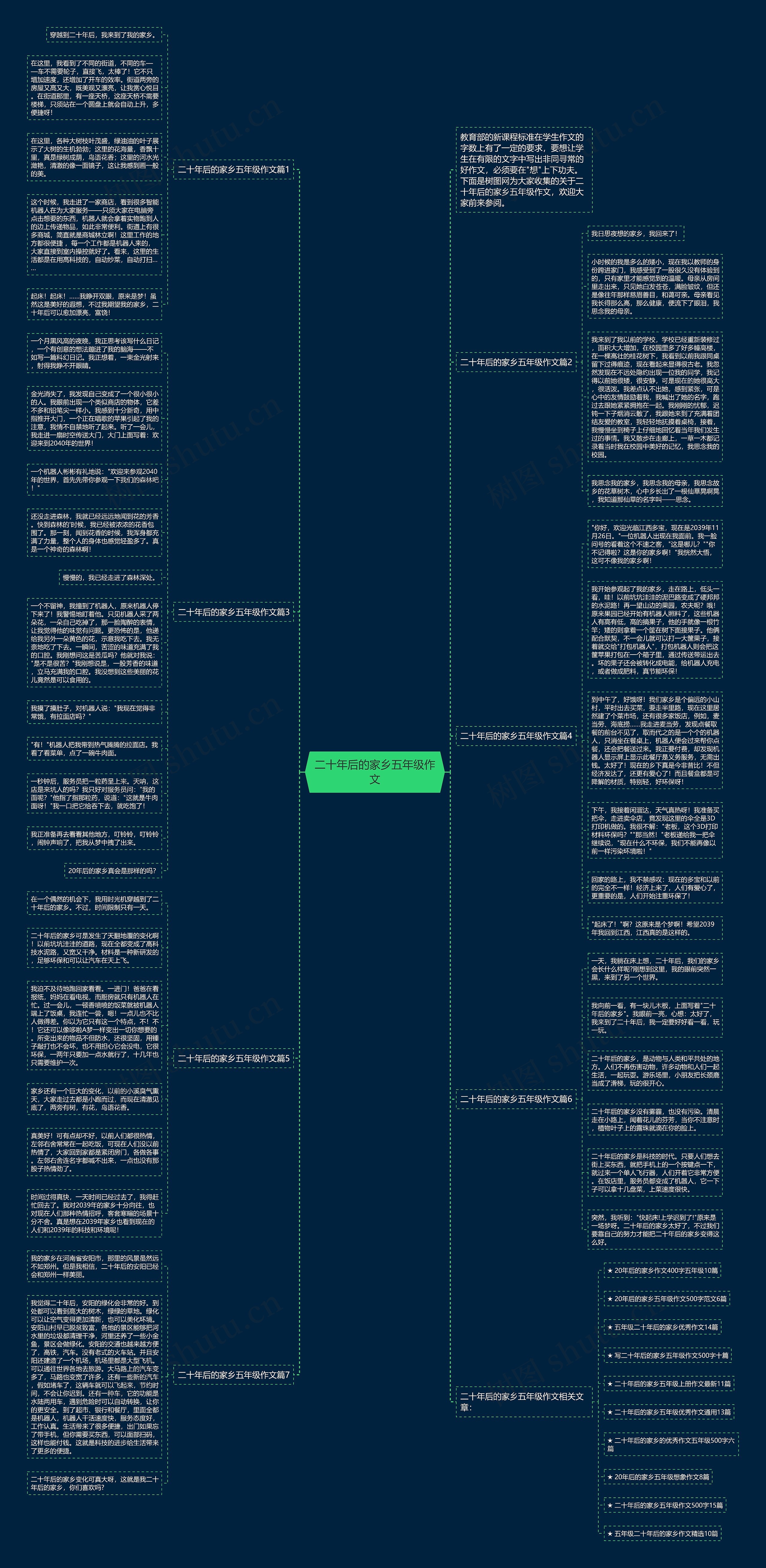 二十年后的家乡五年级作文