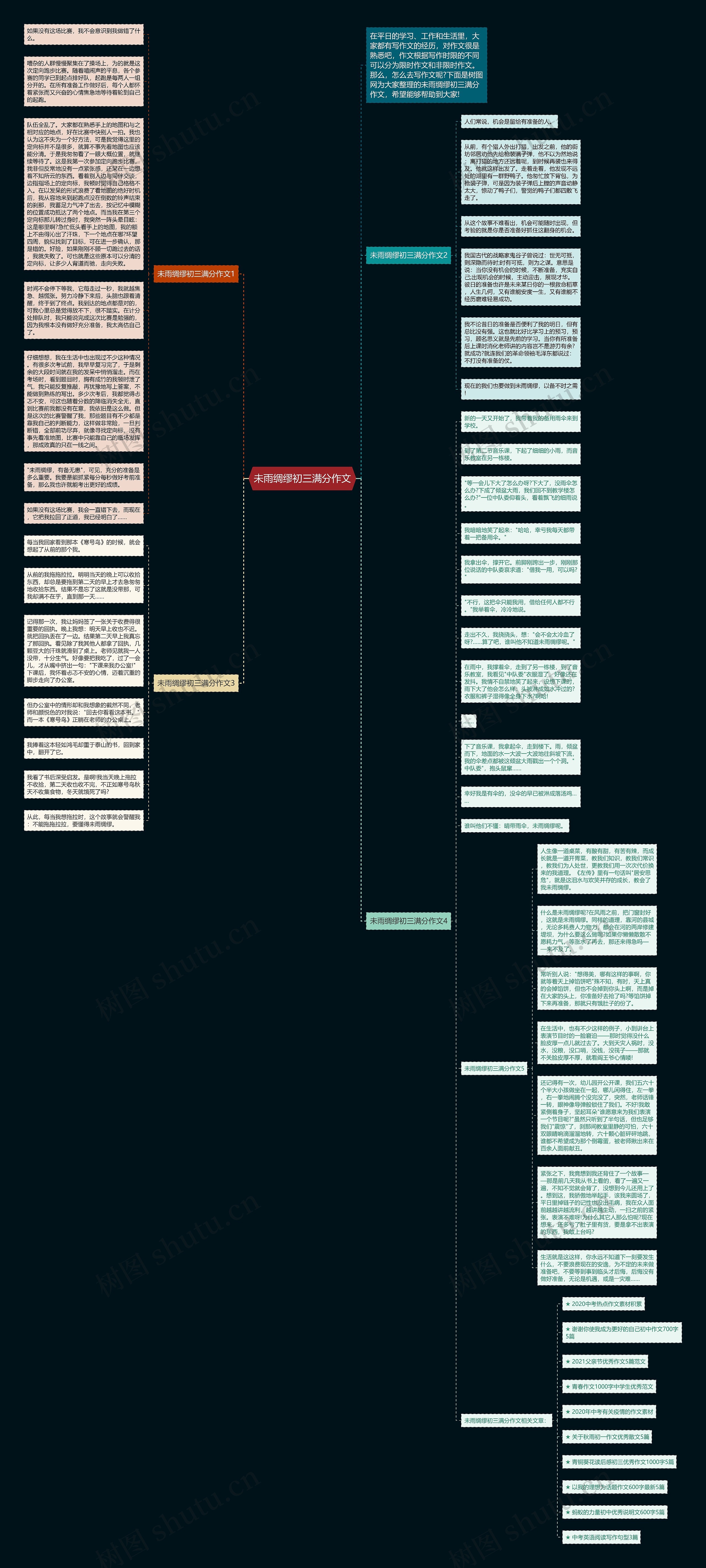 未雨绸缪初三满分作文思维导图