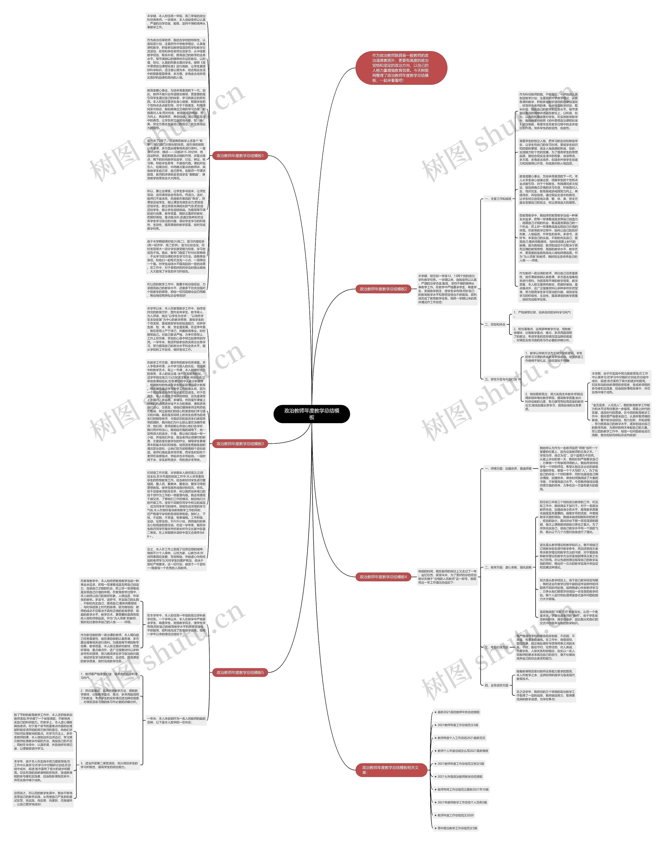 政治教师年度教学总结模板
