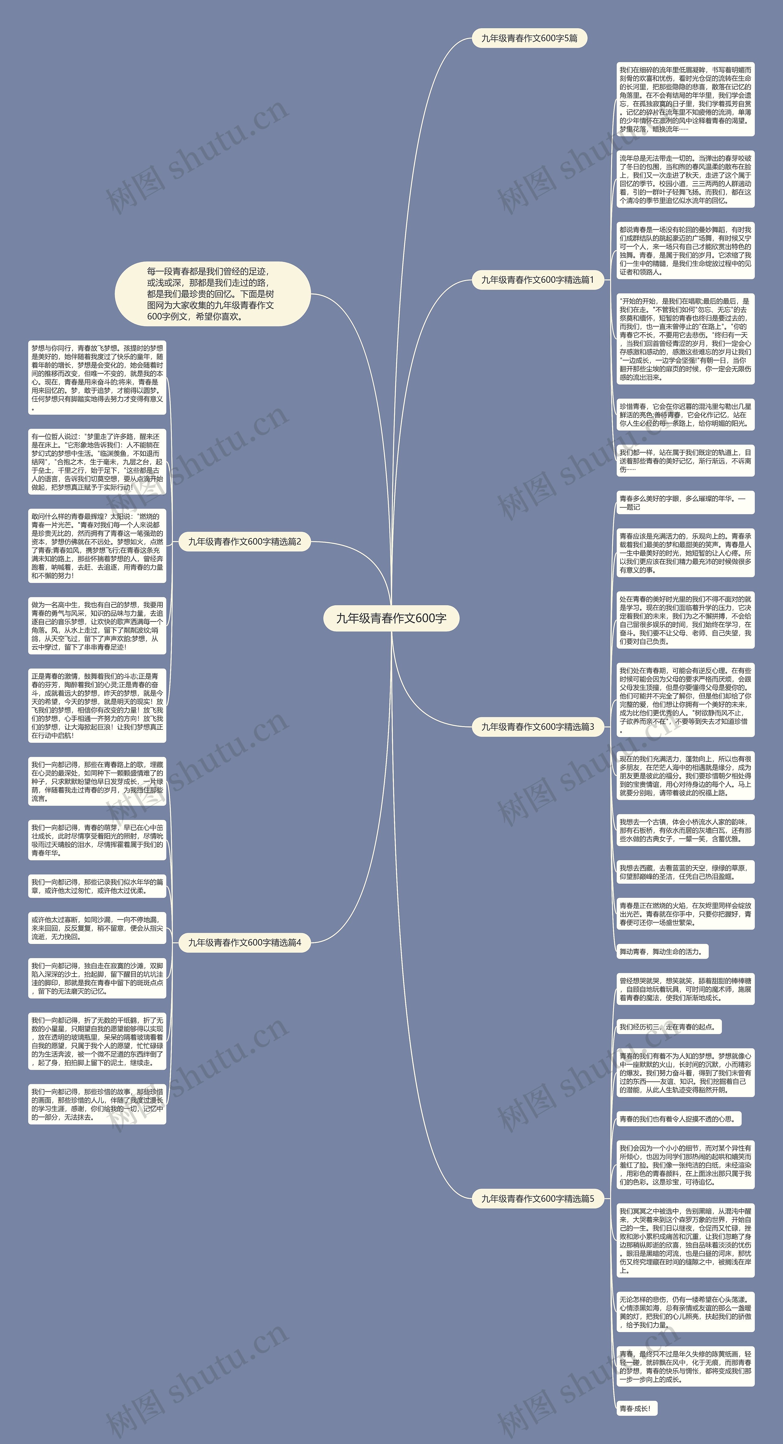 九年级青春作文600字思维导图