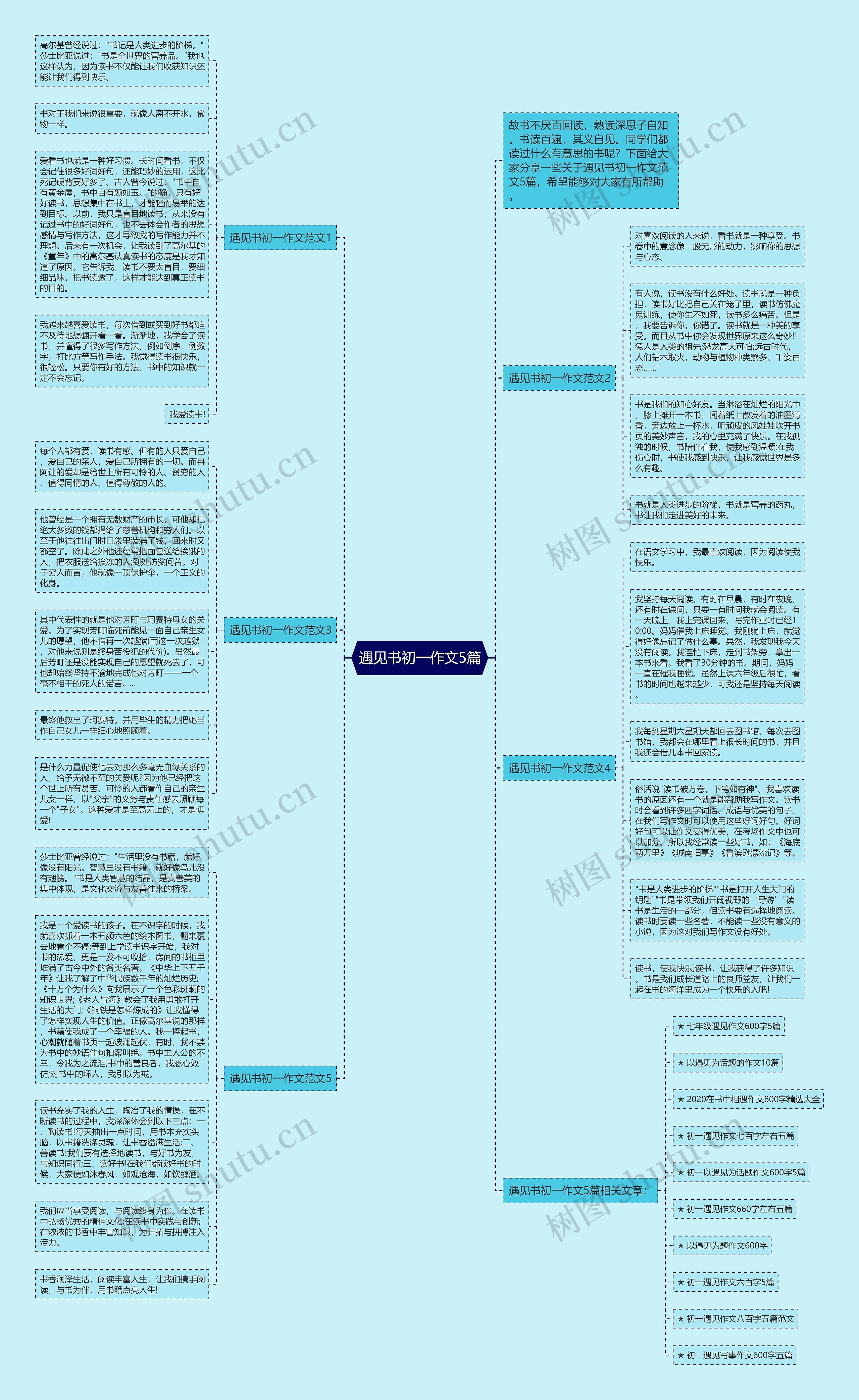 遇见书初一作文5篇思维导图