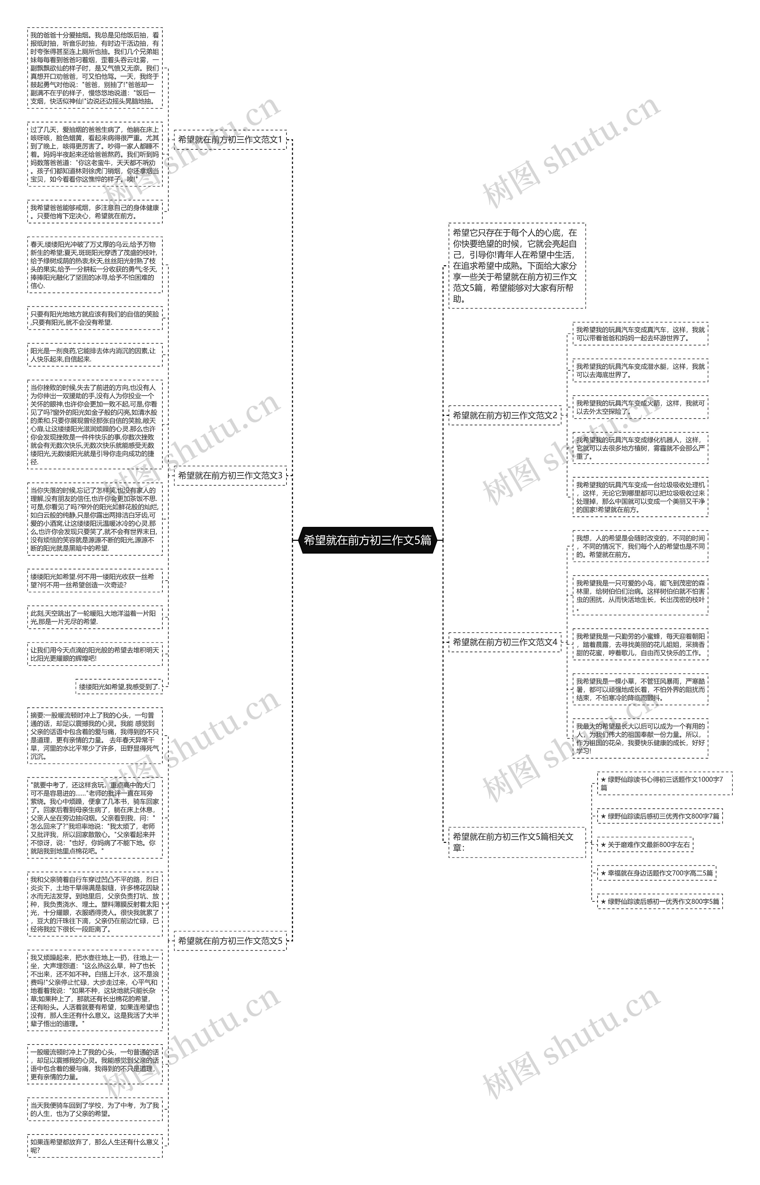 希望就在前方初三作文5篇思维导图