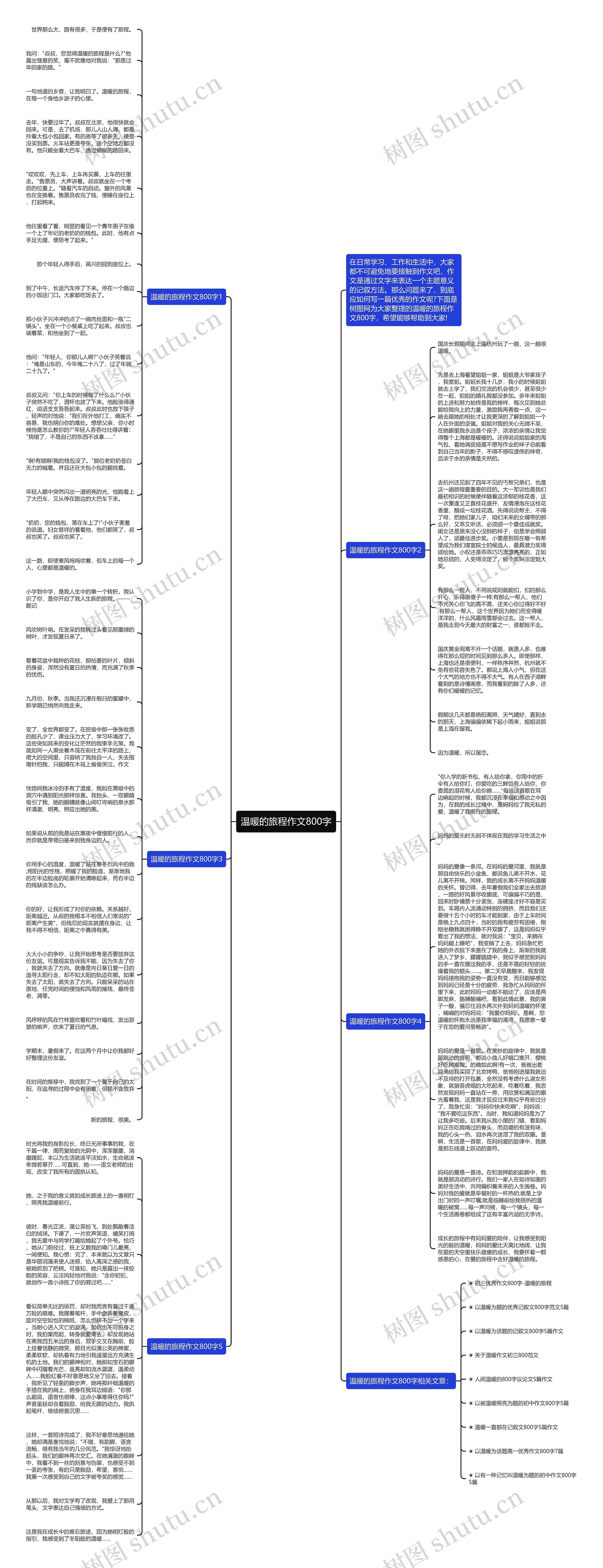 温暖的旅程作文800字思维导图