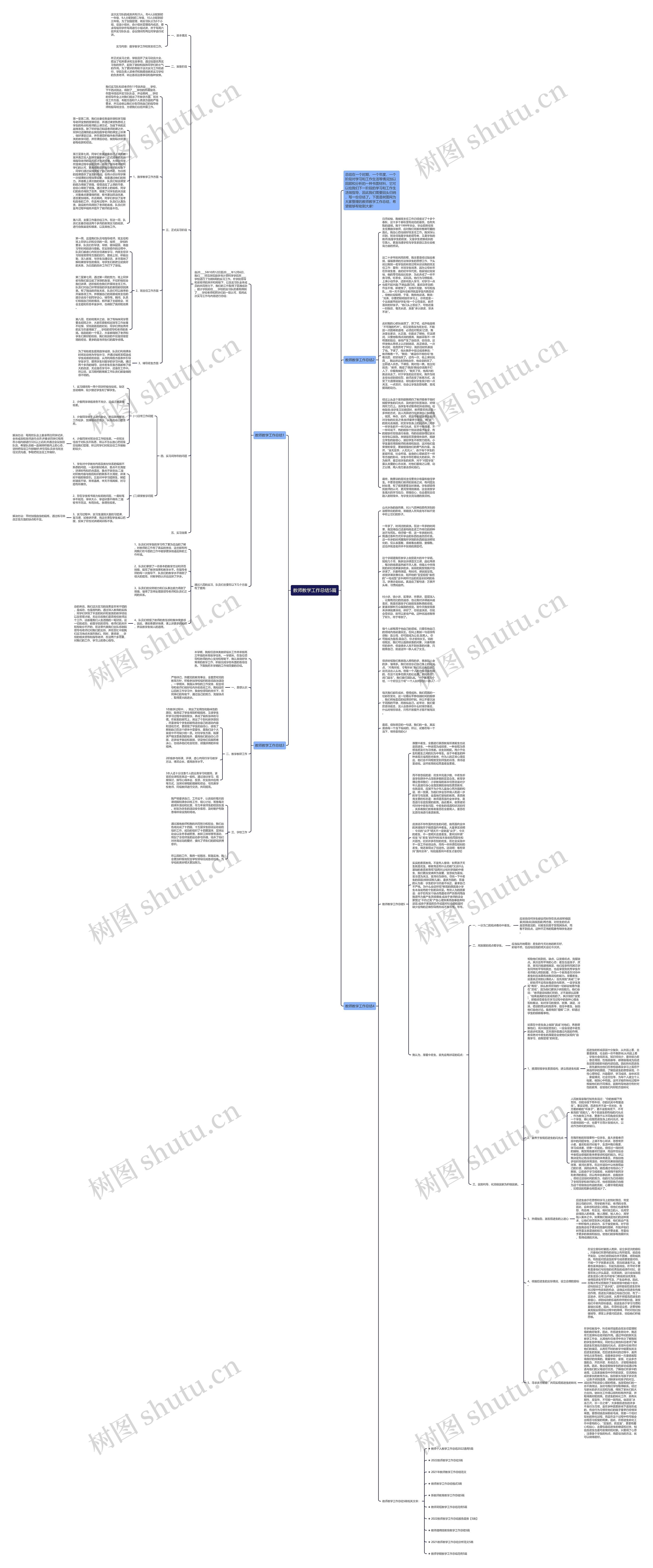 教师教学工作总结5篇思维导图