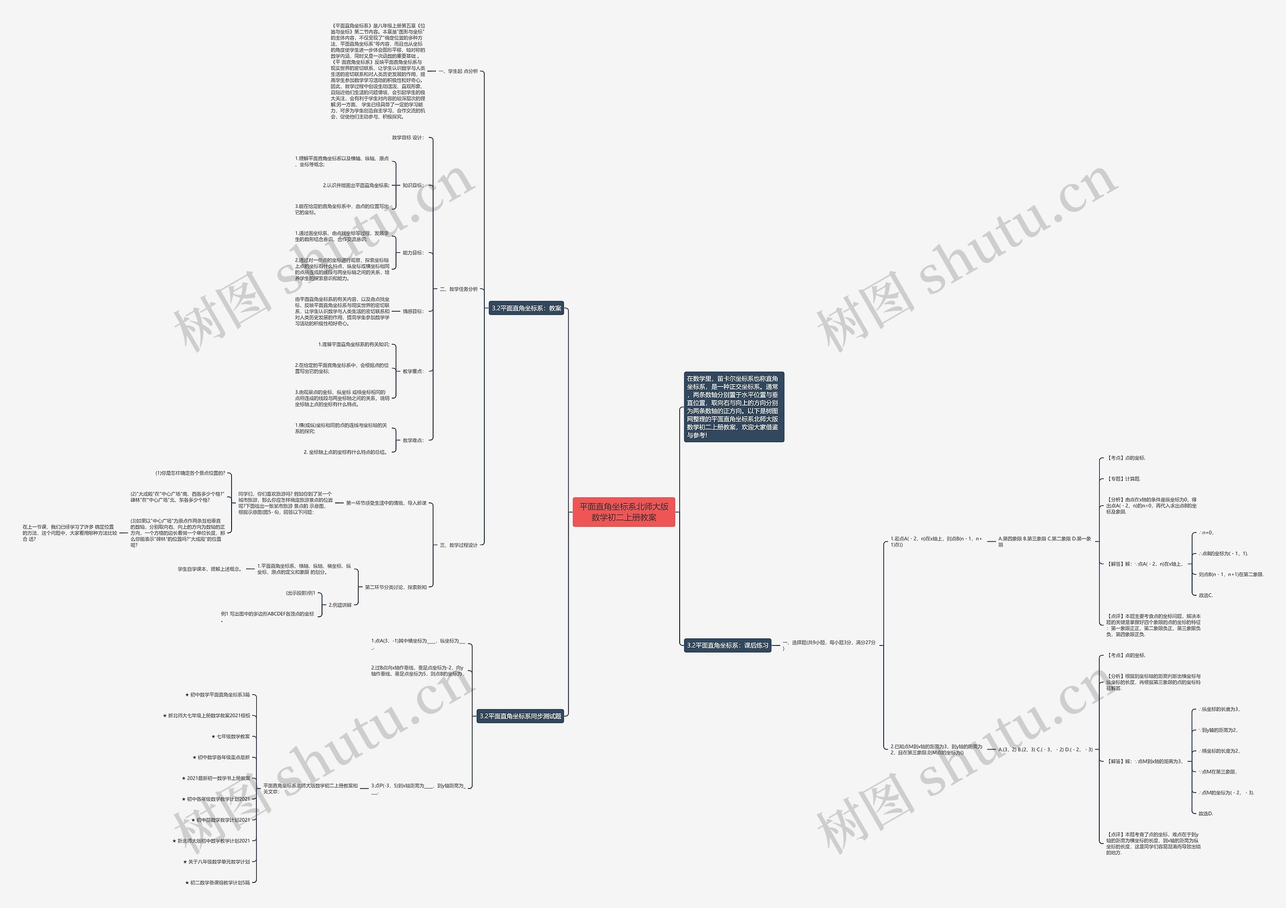 平面直角坐标系北师大版数学初二上册教案 平面直角坐标系北师大版数学初二上册教案
