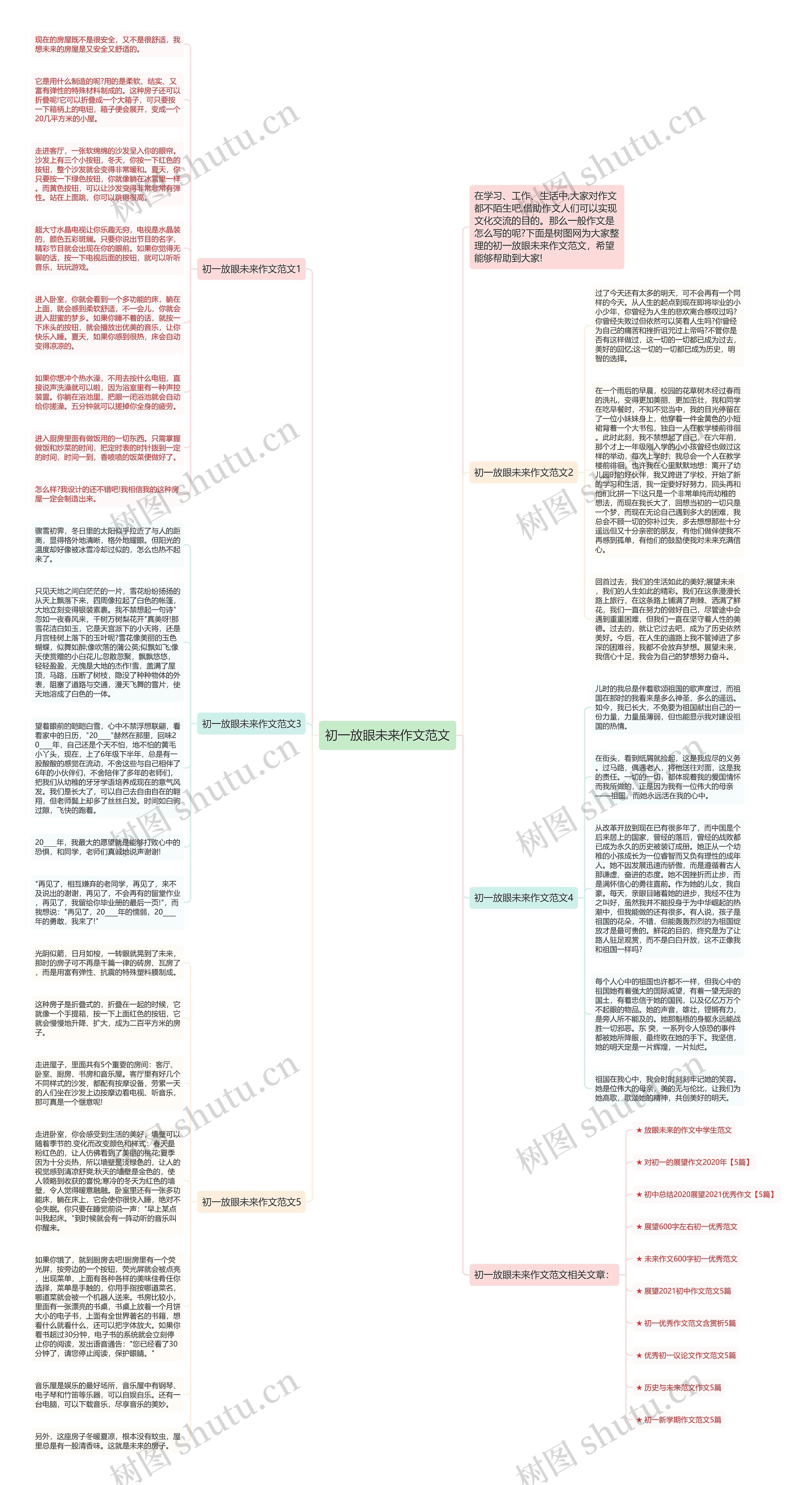 初一放眼未来作文范文思维导图
