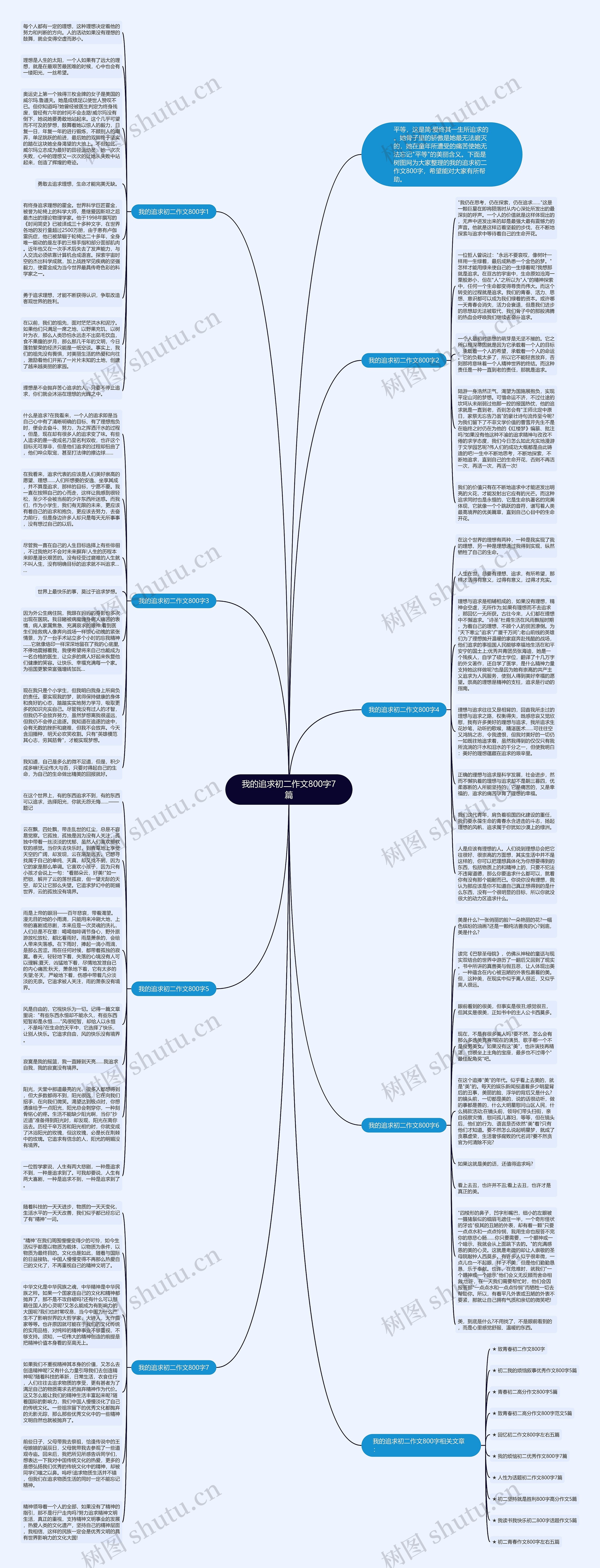 我的追求初二作文800字7篇思维导图