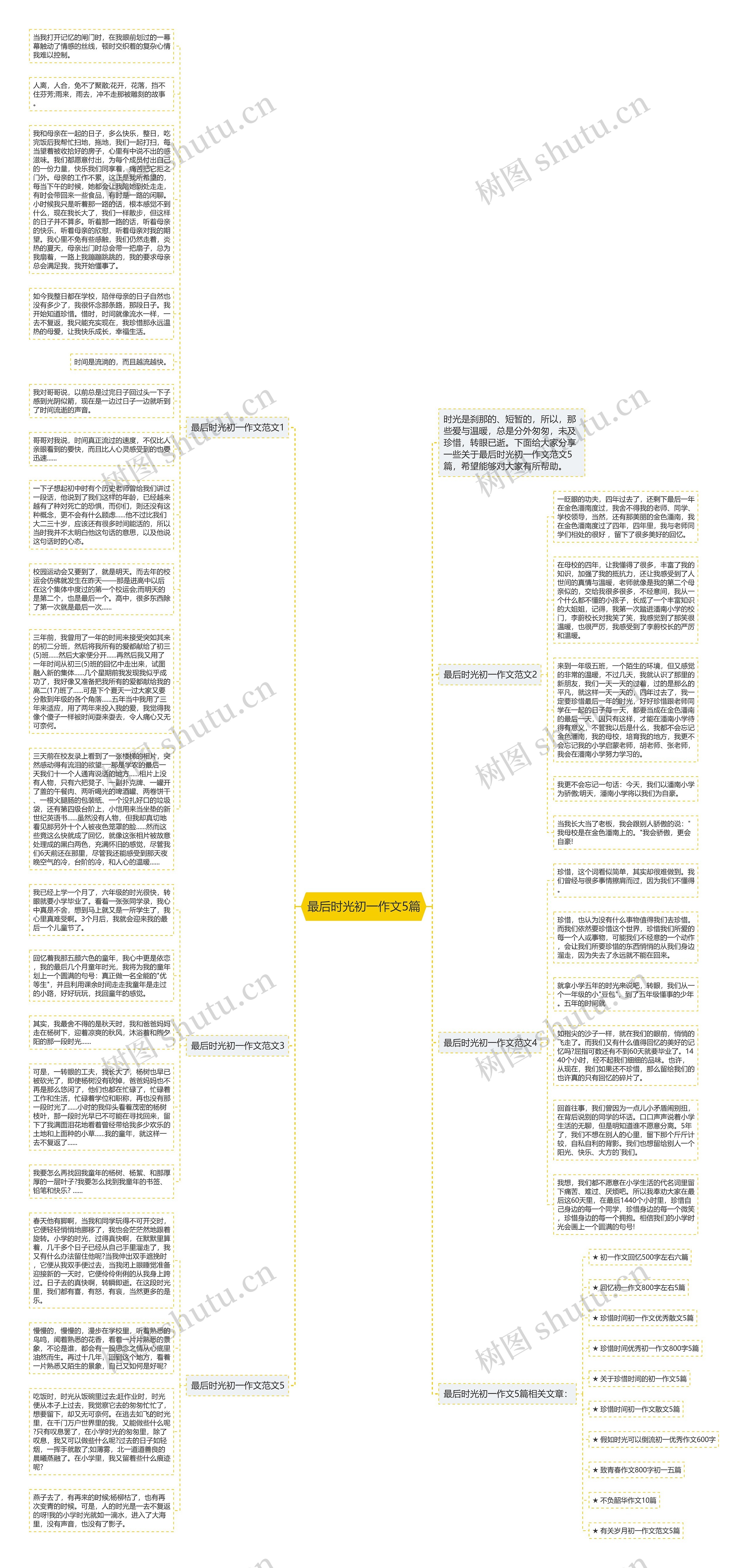 最后时光初一作文5篇思维导图
